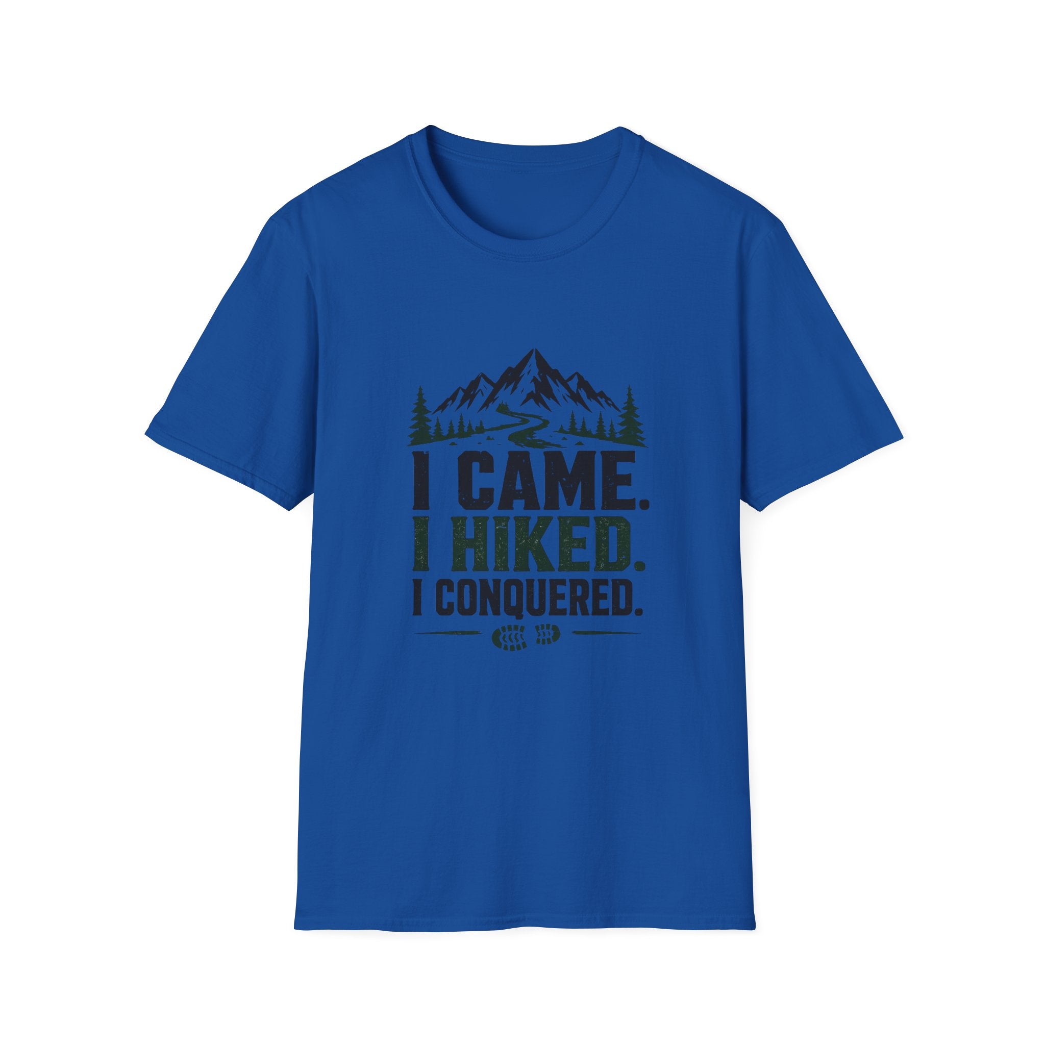Hiking T-Shirt — I Came. I Hiked. I Conquered. Mountain Trail Tee