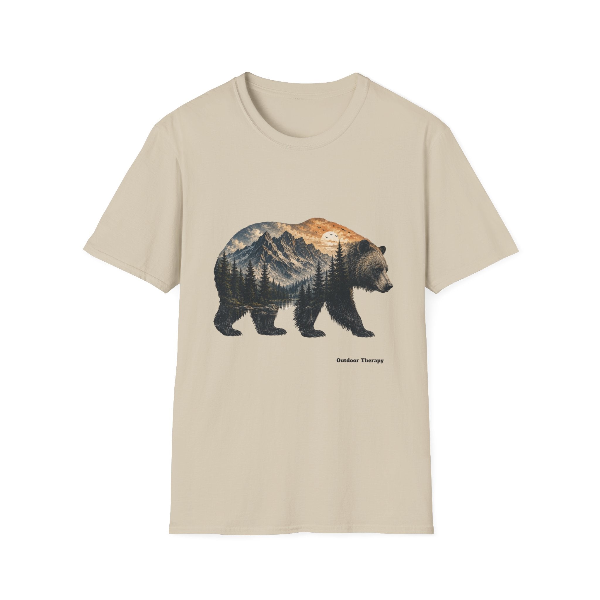 Bear Mountain Tee — Scenic Forest Bear Graphic T-Shirt