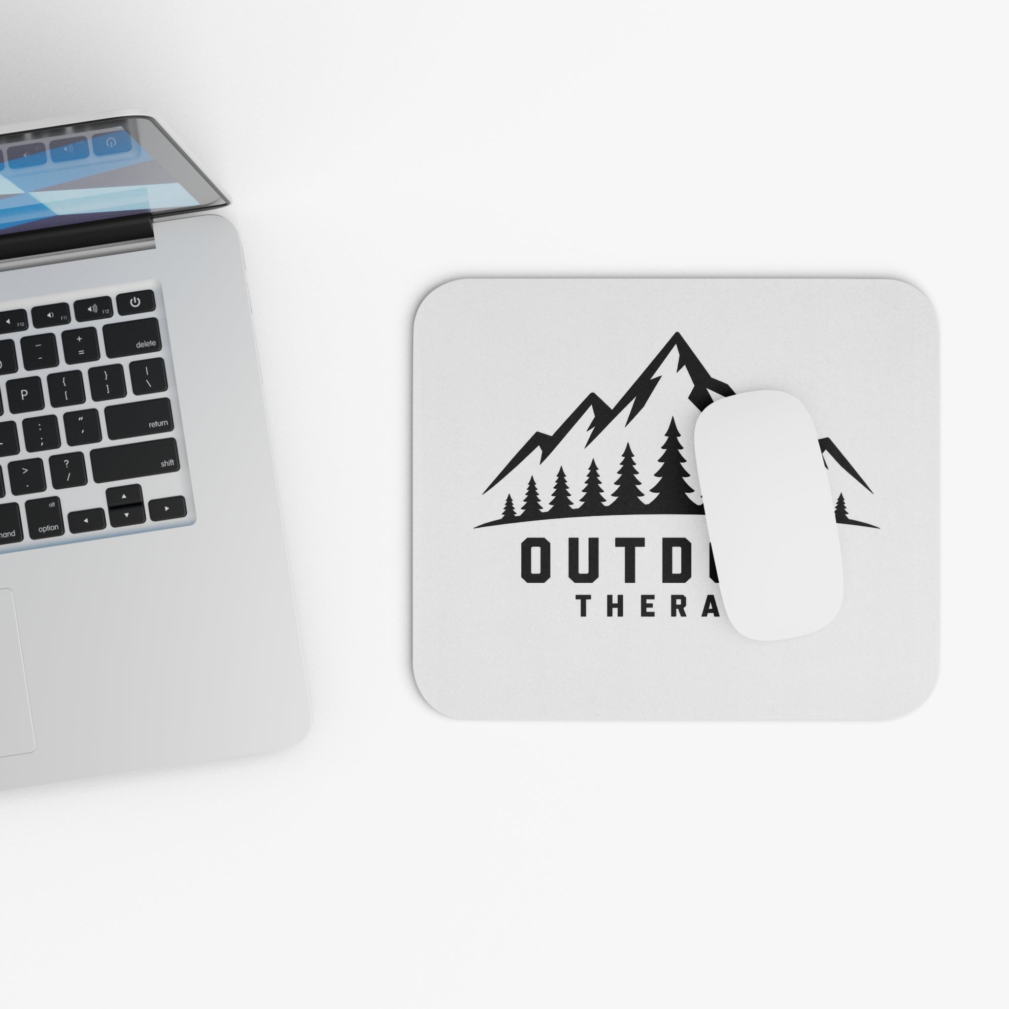 Outdoor Therapy Mouse Pad — Mountain & Pine Desk Mat for Hikers and Nature Lovers
