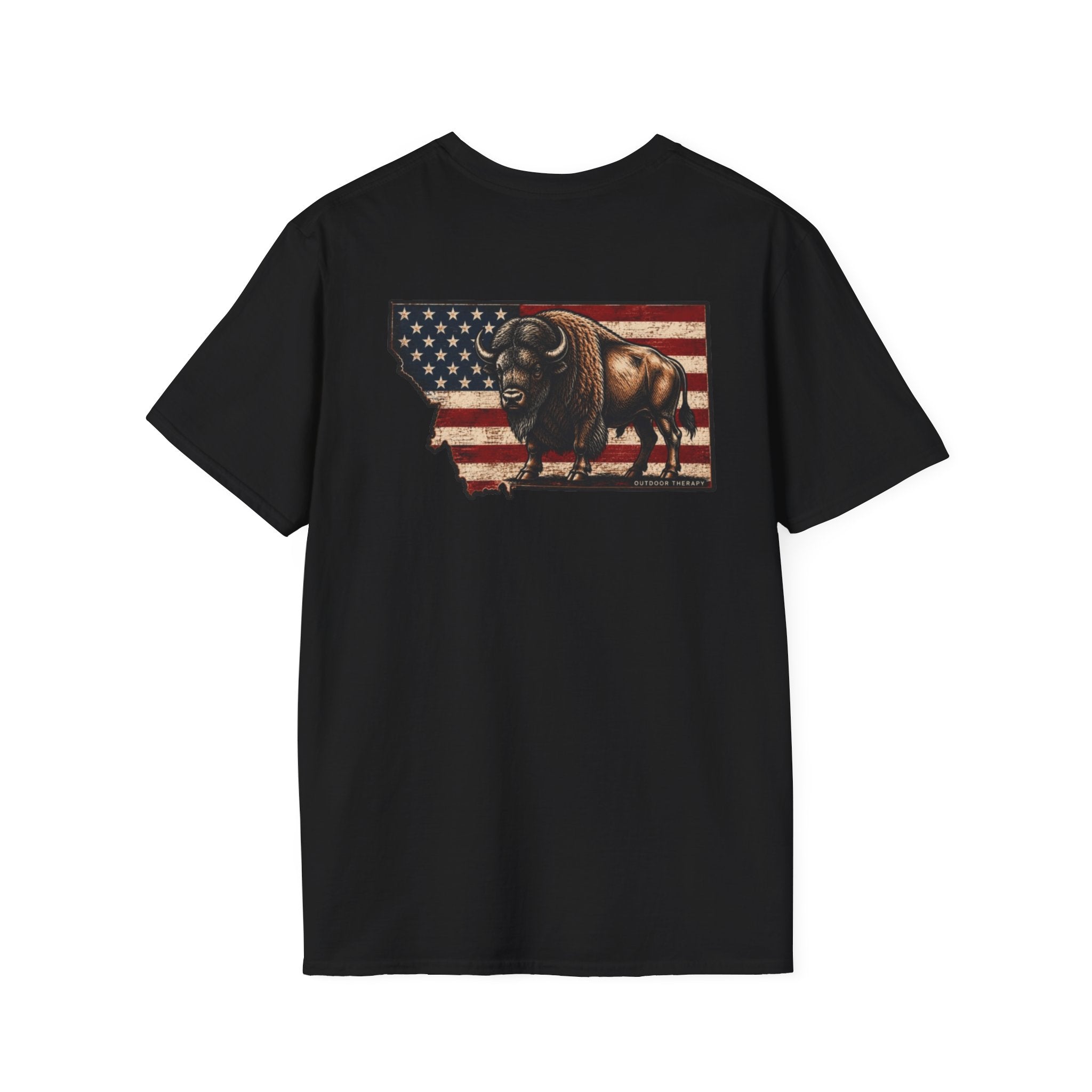 American Flag & Bison T-Shirt