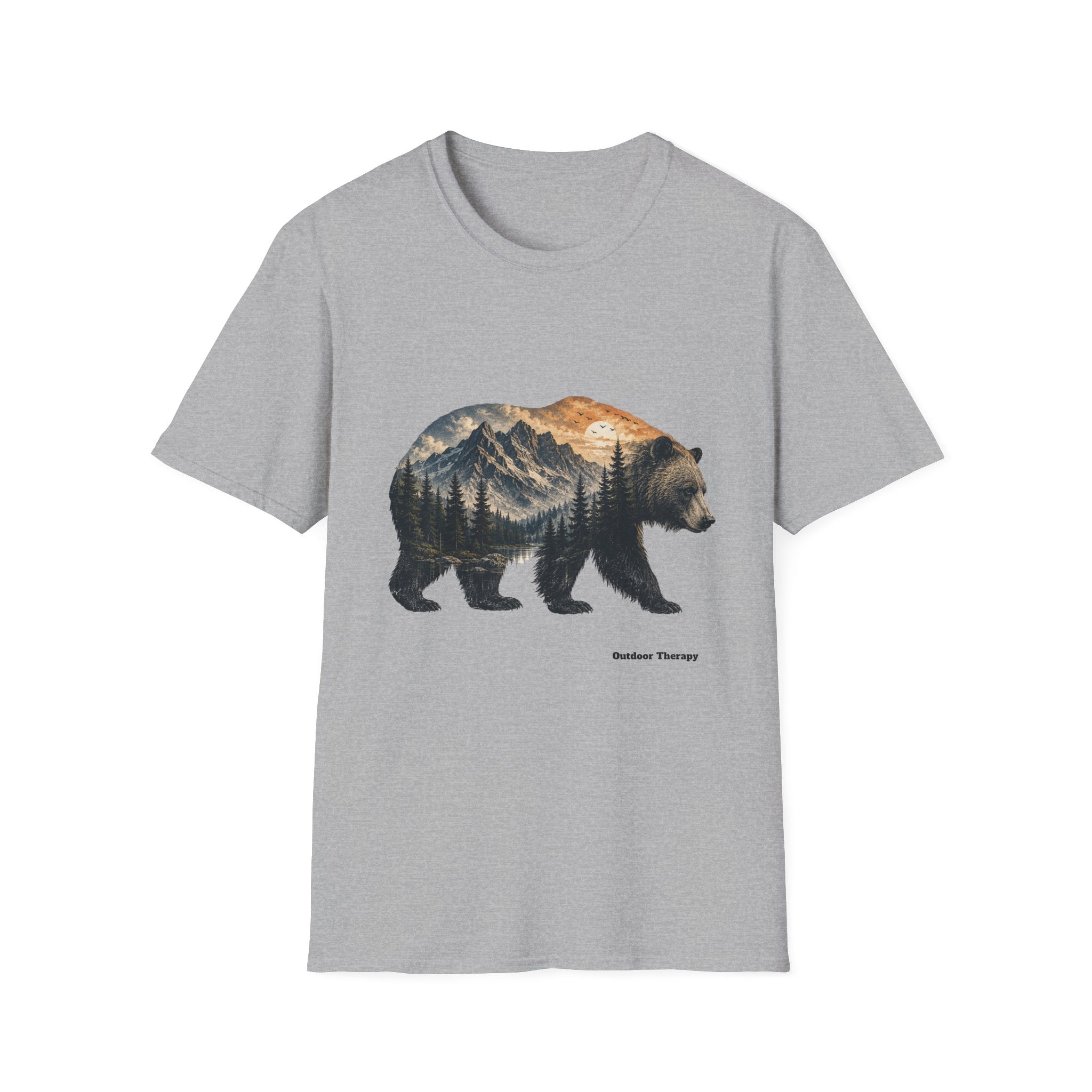 Bear Mountain Tee — Scenic Forest Bear Graphic T-Shirt