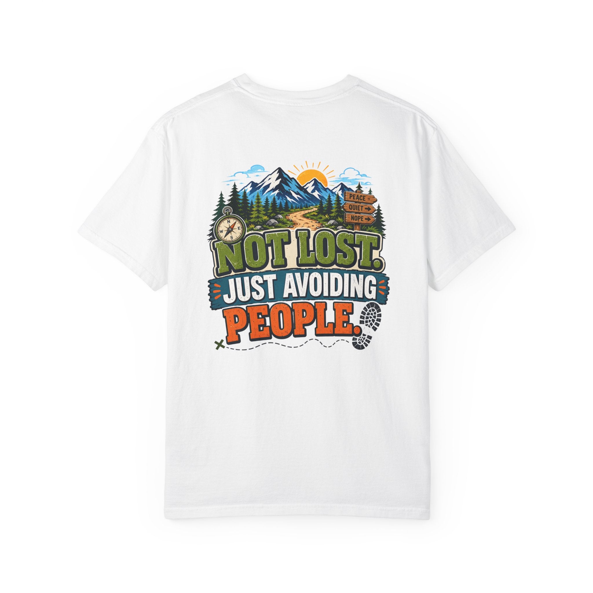 Not Lost Just Avoiding People T-Shirt — Outdoor Hiking Graphic Tee