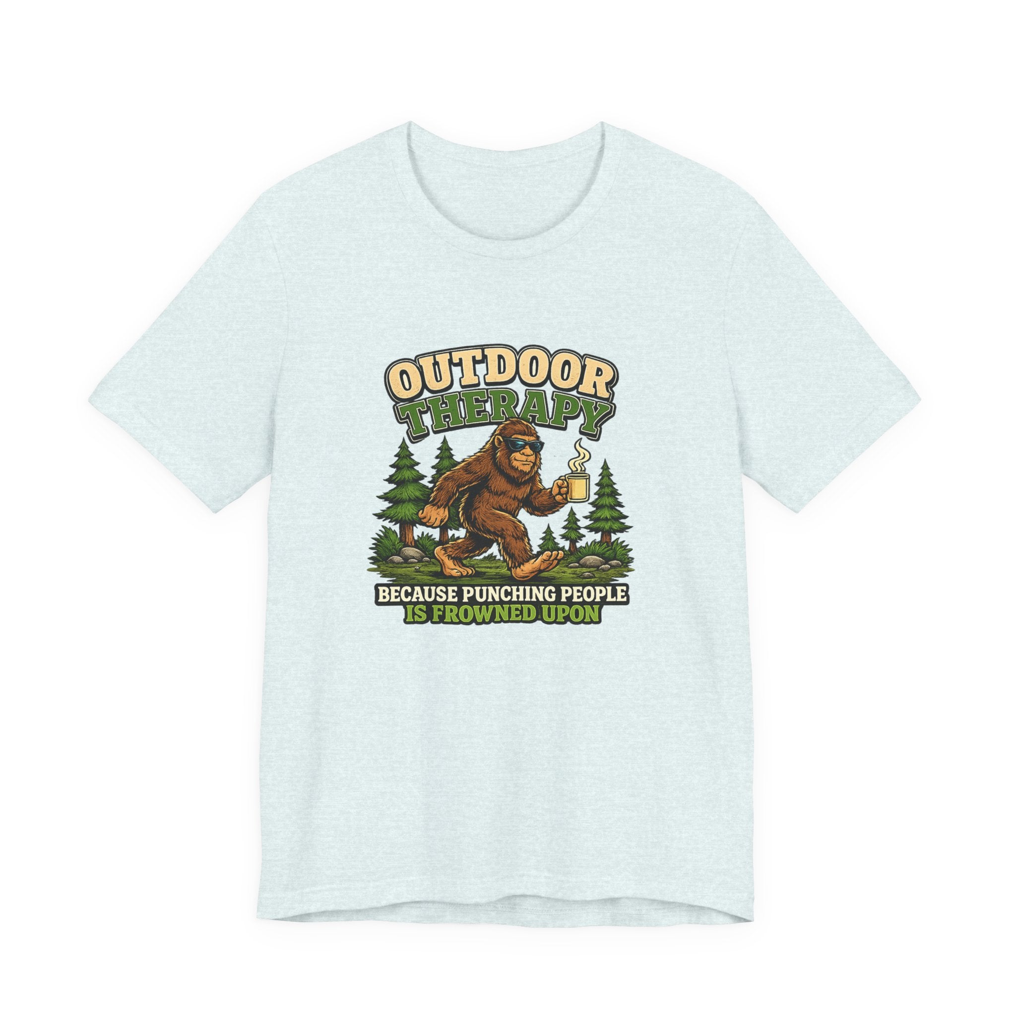 Outdoor Therapy T‑Shirt – Because Punching People Is frowned Upon Tee