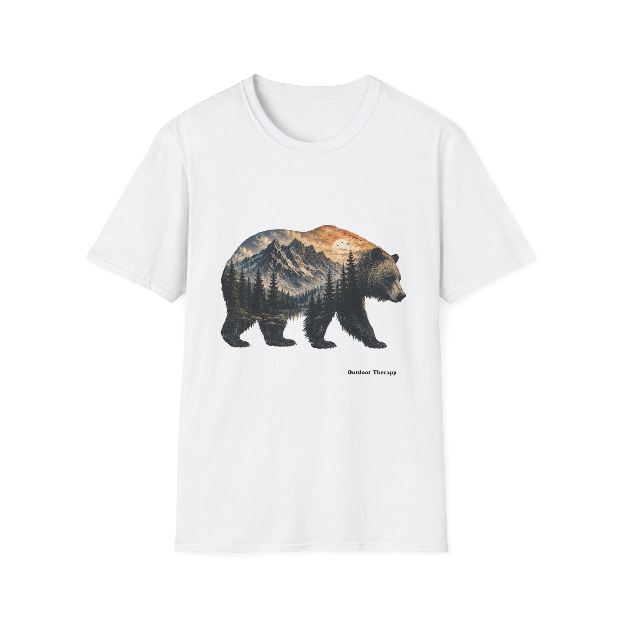 Bear Mountain Tee — Scenic Forest Bear Graphic T-Shirt