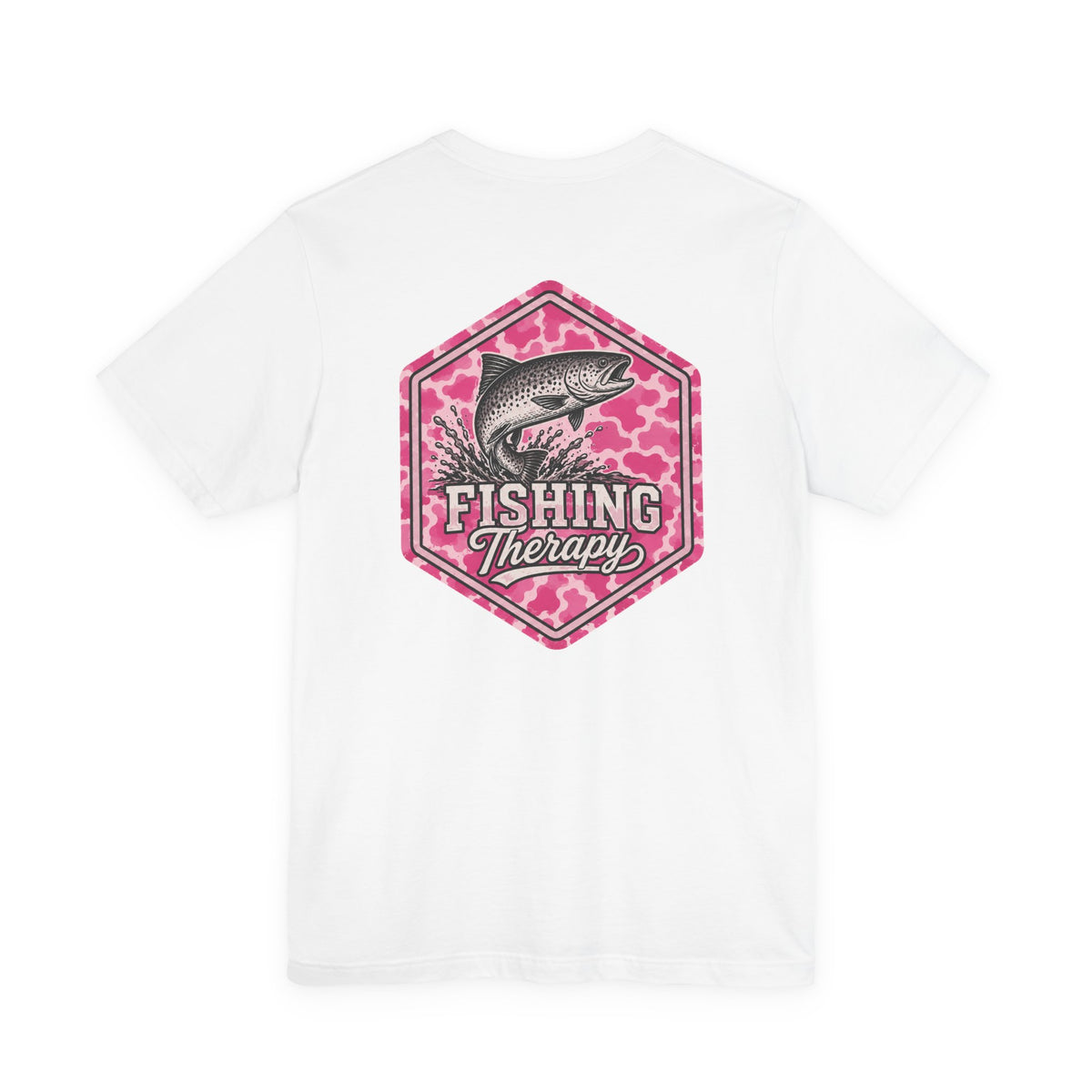 Fishing Therapy Pink Camo Tee
