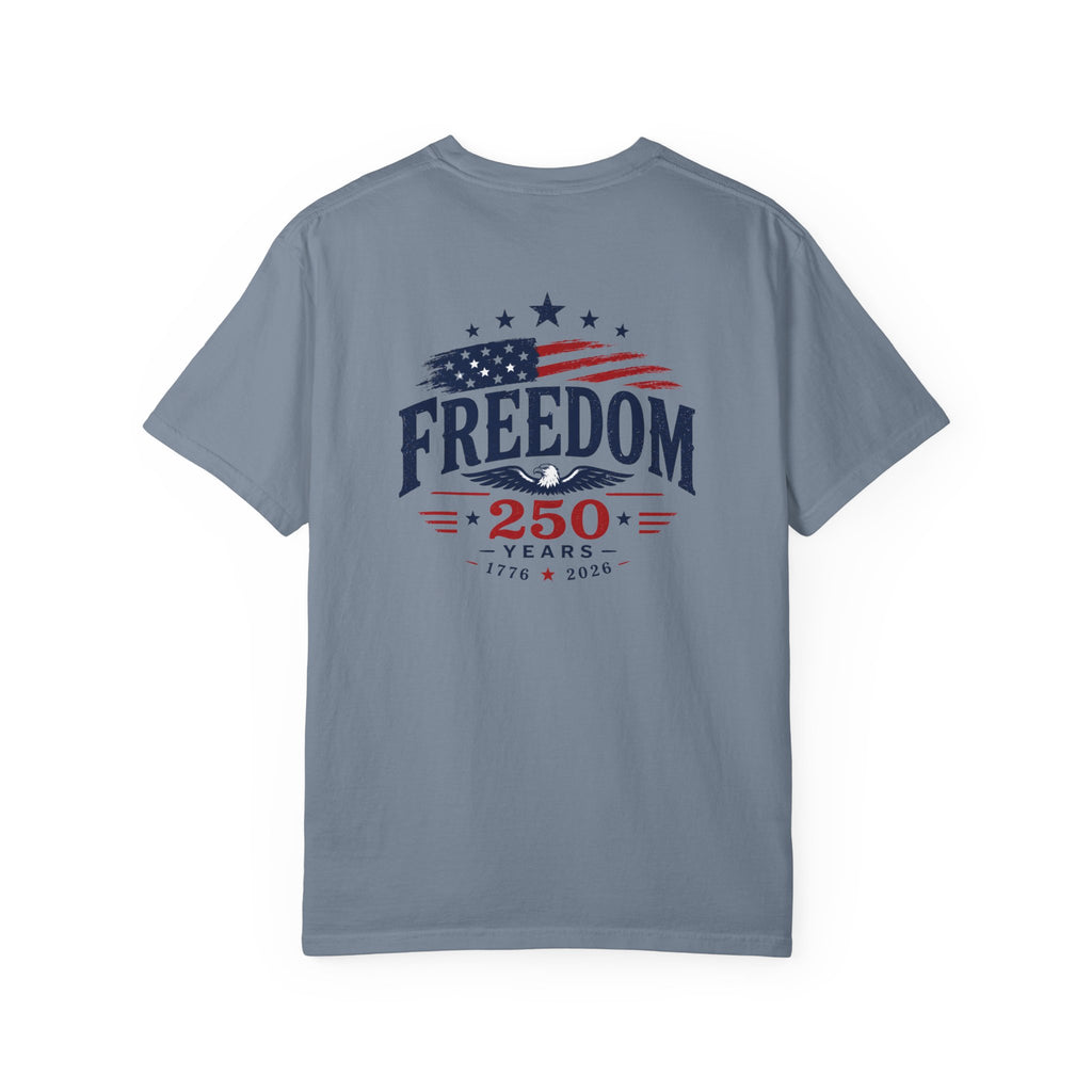 Freedom 250® Patriotic T-Shirt — 250 Years USA Flag Anniversary Tee