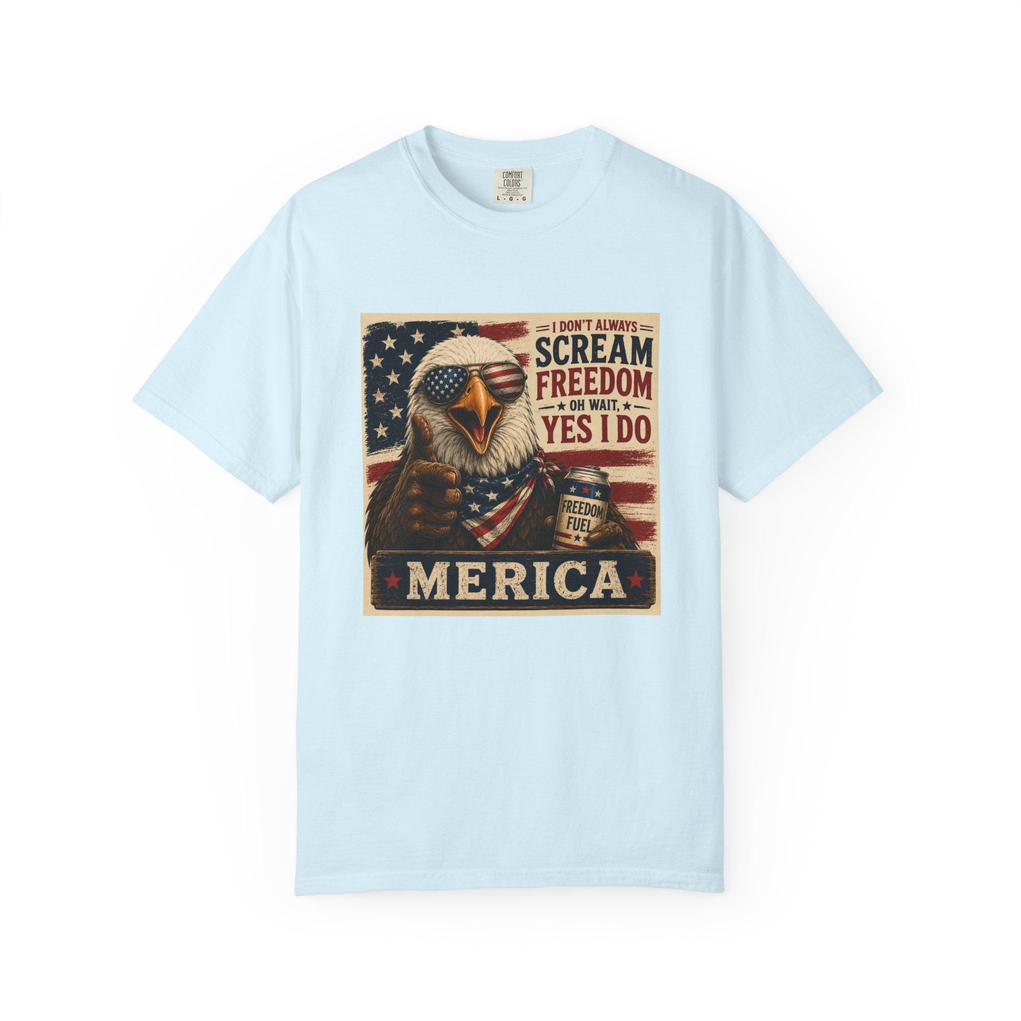 Patriotic 'Merica' Eagle T-Shirt — I Scream For Freedom Vintage American Flag Tee