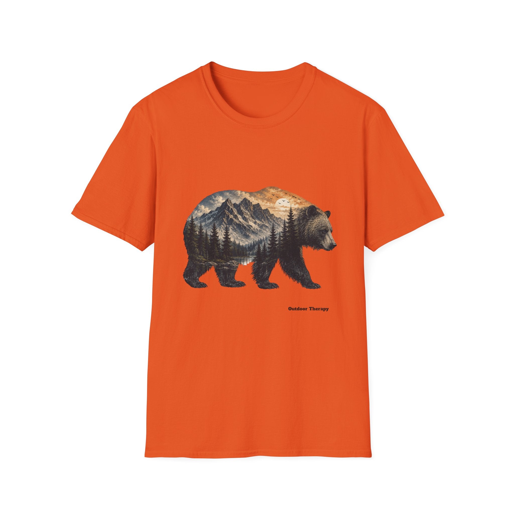 Bear Mountain Tee — Scenic Forest Bear Graphic T-Shirt