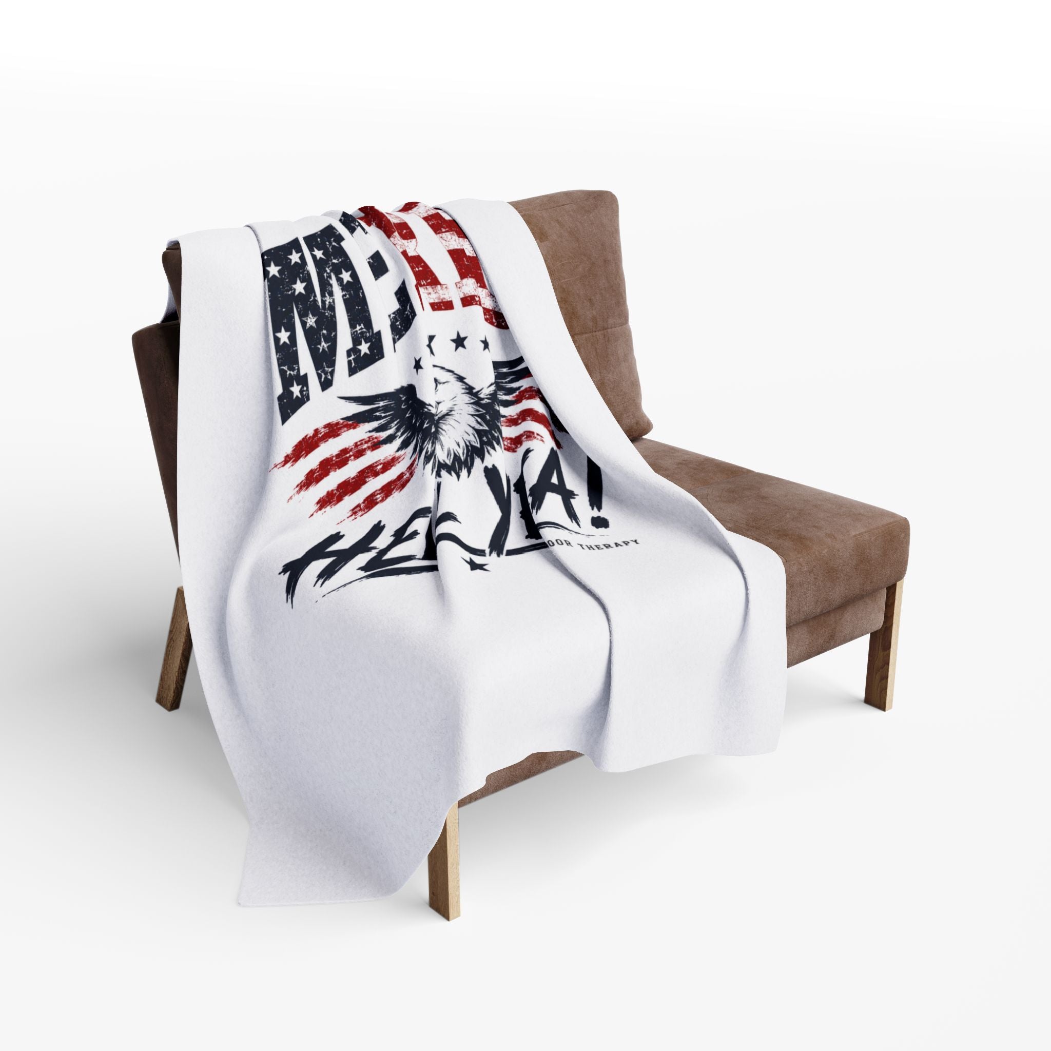 Arctic Fleece Blanket — "Merica Hell Yea" Patriotic Eagle Throw