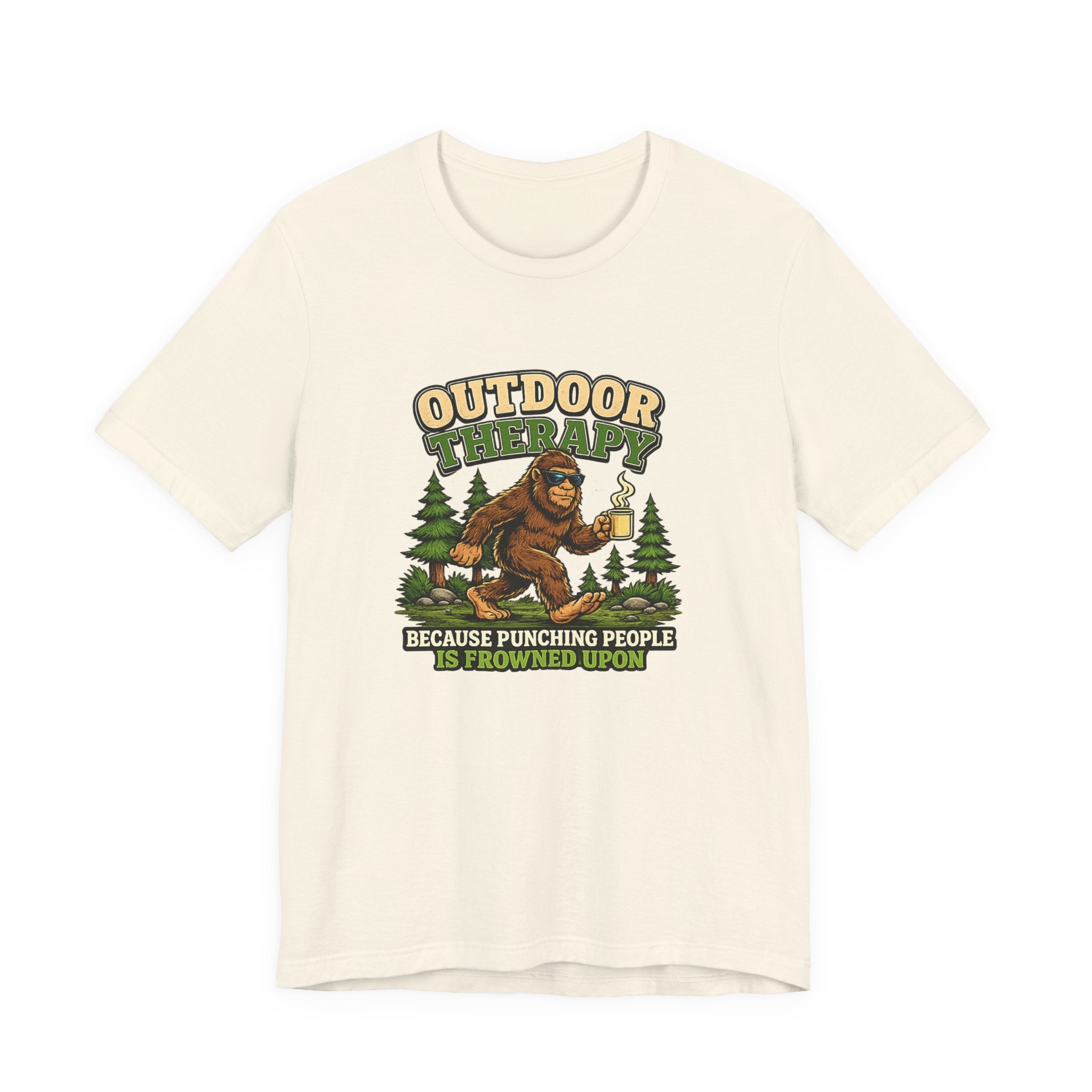 Outdoor Therapy T‑Shirt – Because Punching People Is frowned Upon Tee