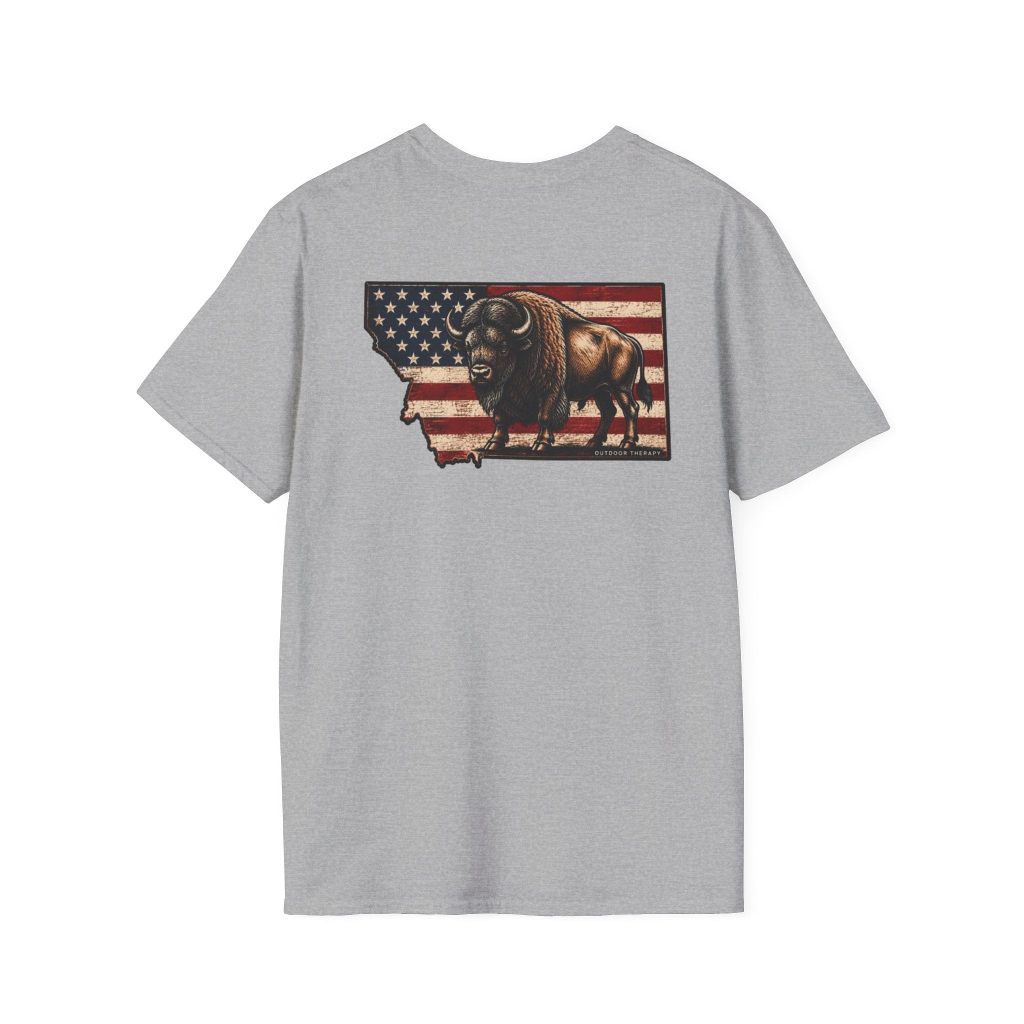 American Flag & Bison T-Shirt