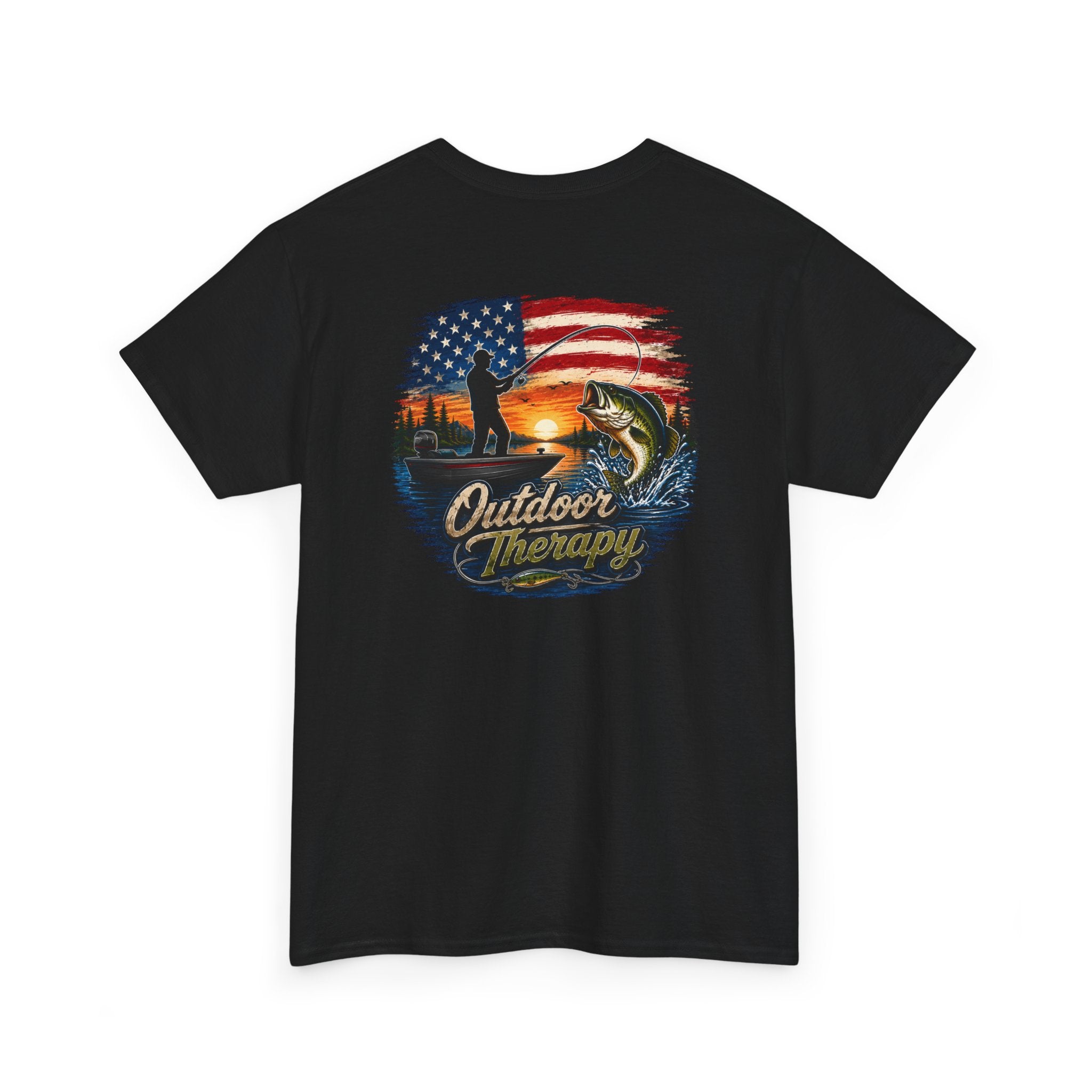 American Flag Fishing Tee