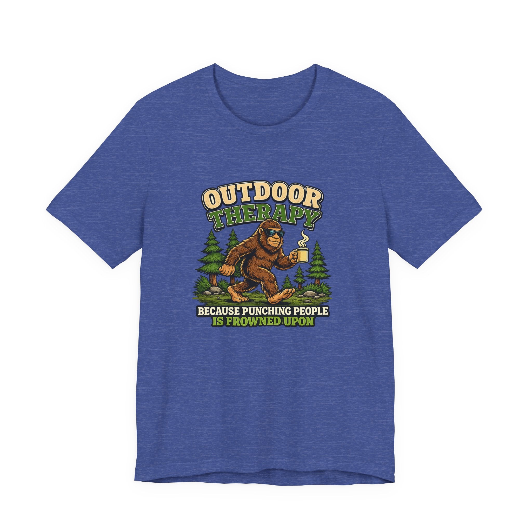 Outdoor Therapy T‑Shirt – Because Punching People Is frowned Upon Tee