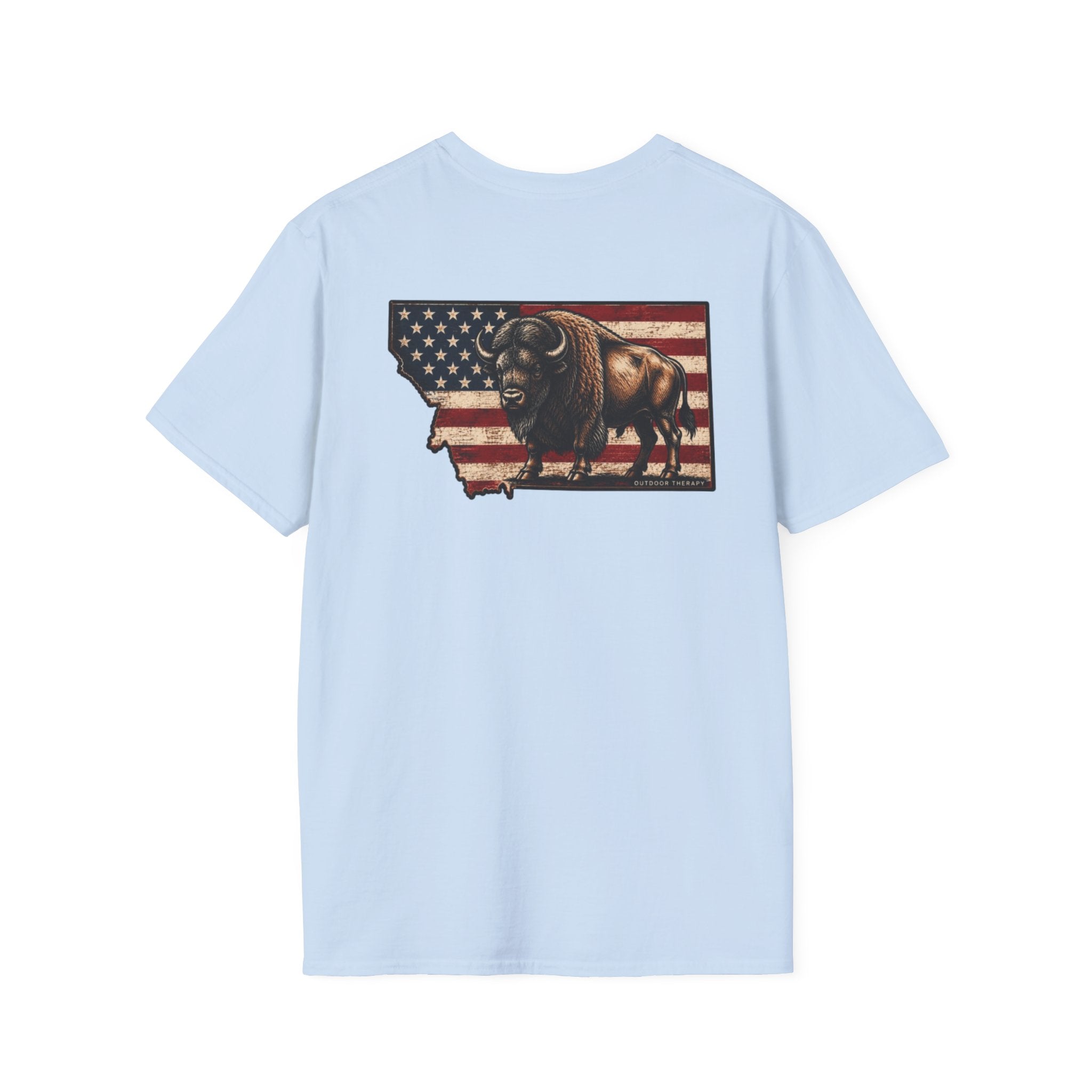 American Flag & Bison T-Shirt