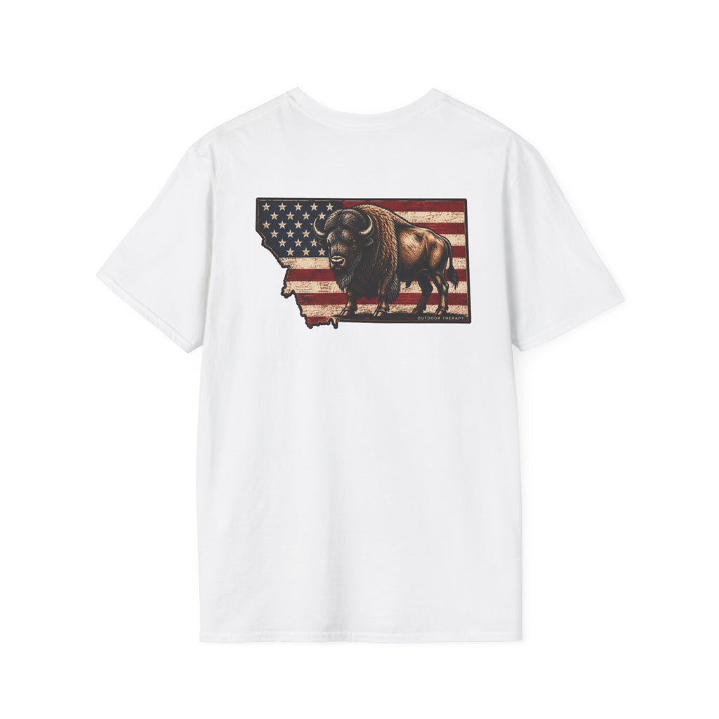 American Flag & Bison T-Shirt