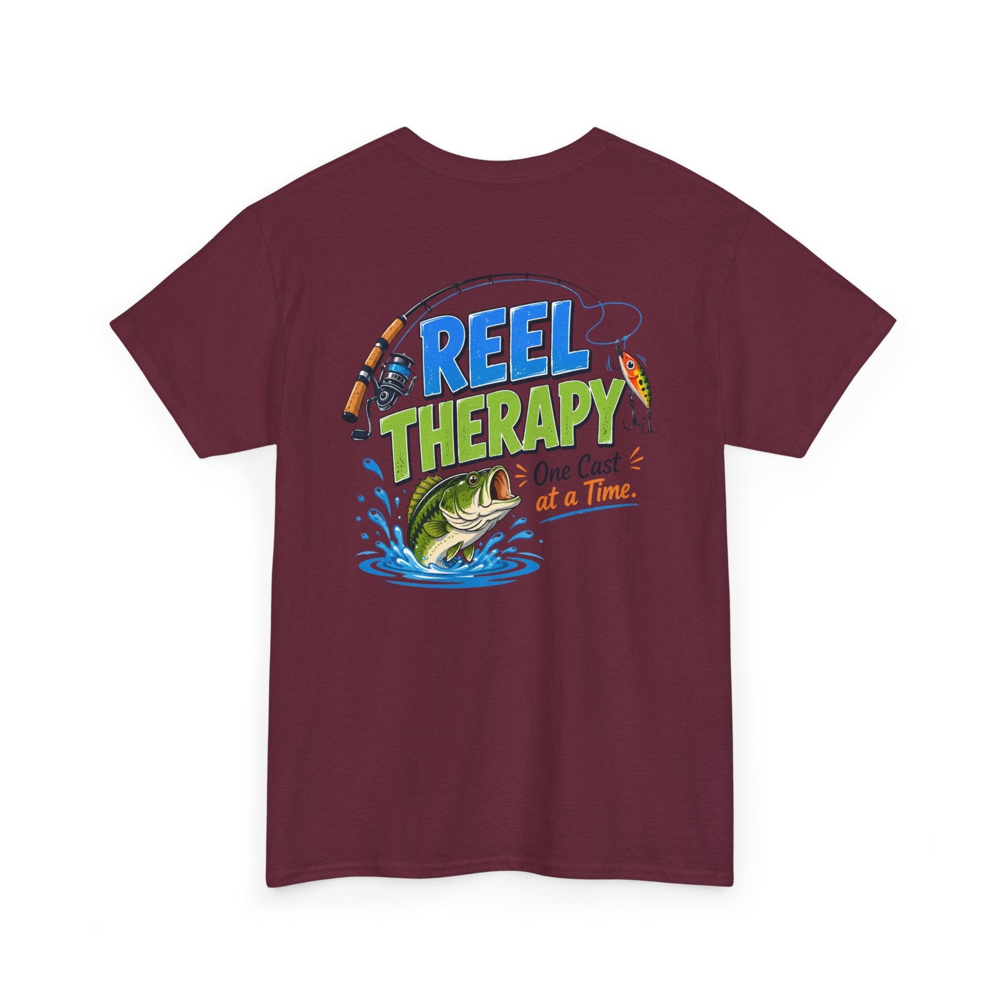 "Reel Therapy: One Cast at a Time" Fishing Tee