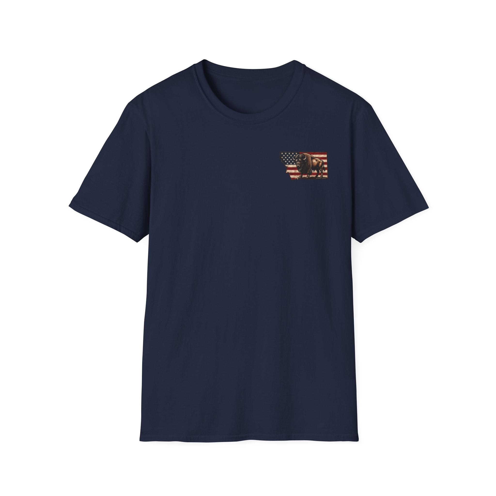 American Flag & Bison T-Shirt