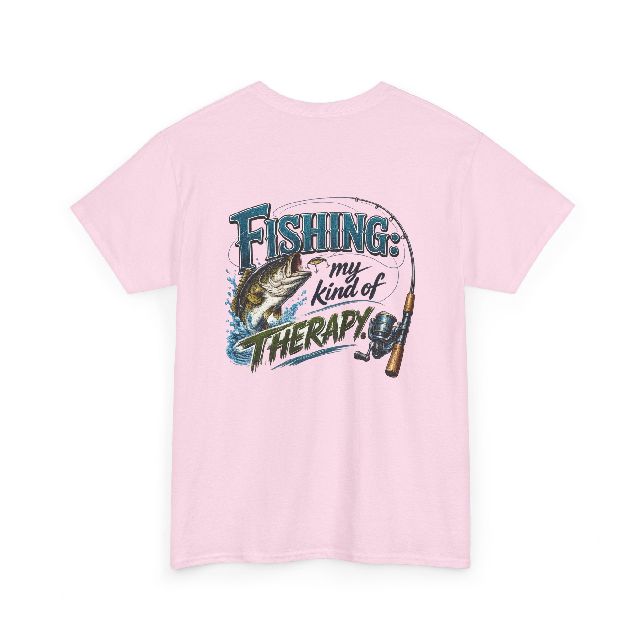 Fishing Is My Kind of Therapy T-Shirt — Fishing Tee with Bass Graphic