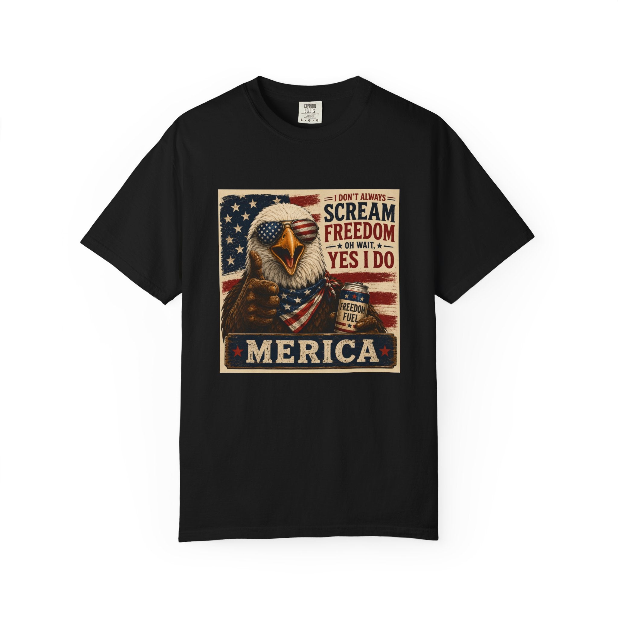 Patriotic 'Merica' Eagle T-Shirt — I Scream For Freedom Vintage American Flag Tee