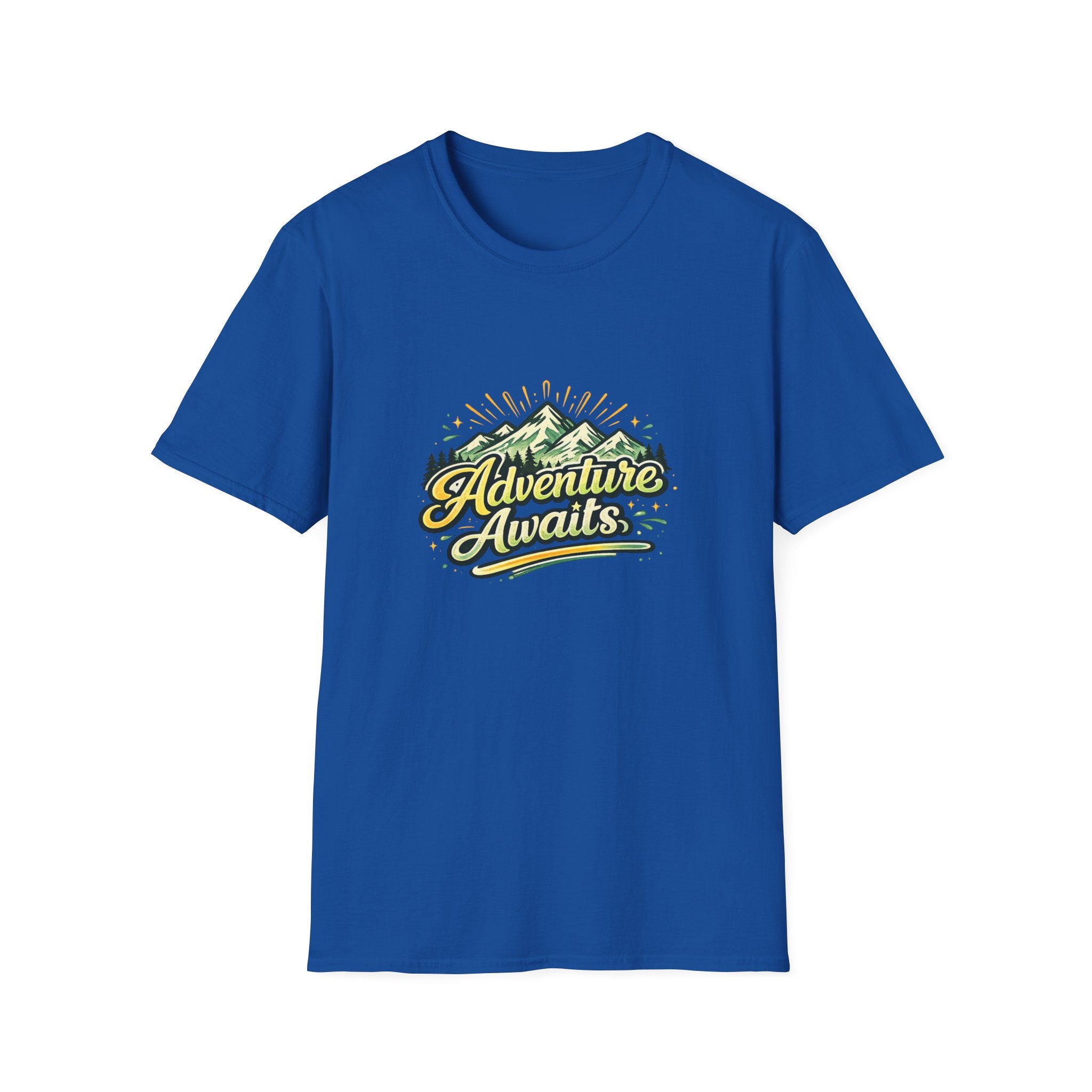 Adventure Awaits T-Shirt — Mountain Graphic Tee for Hikers & Campers