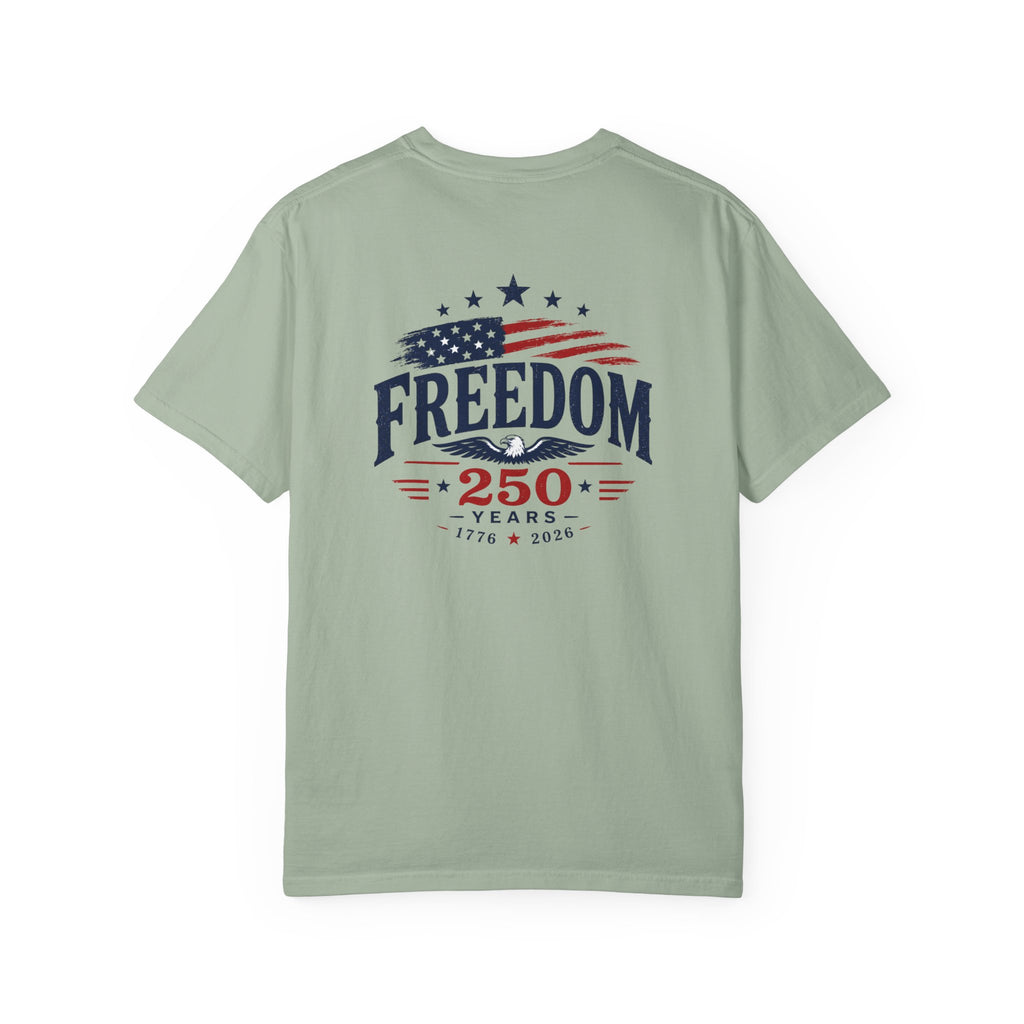 Freedom 250® Patriotic T-Shirt — 250 Years USA Flag Anniversary Tee