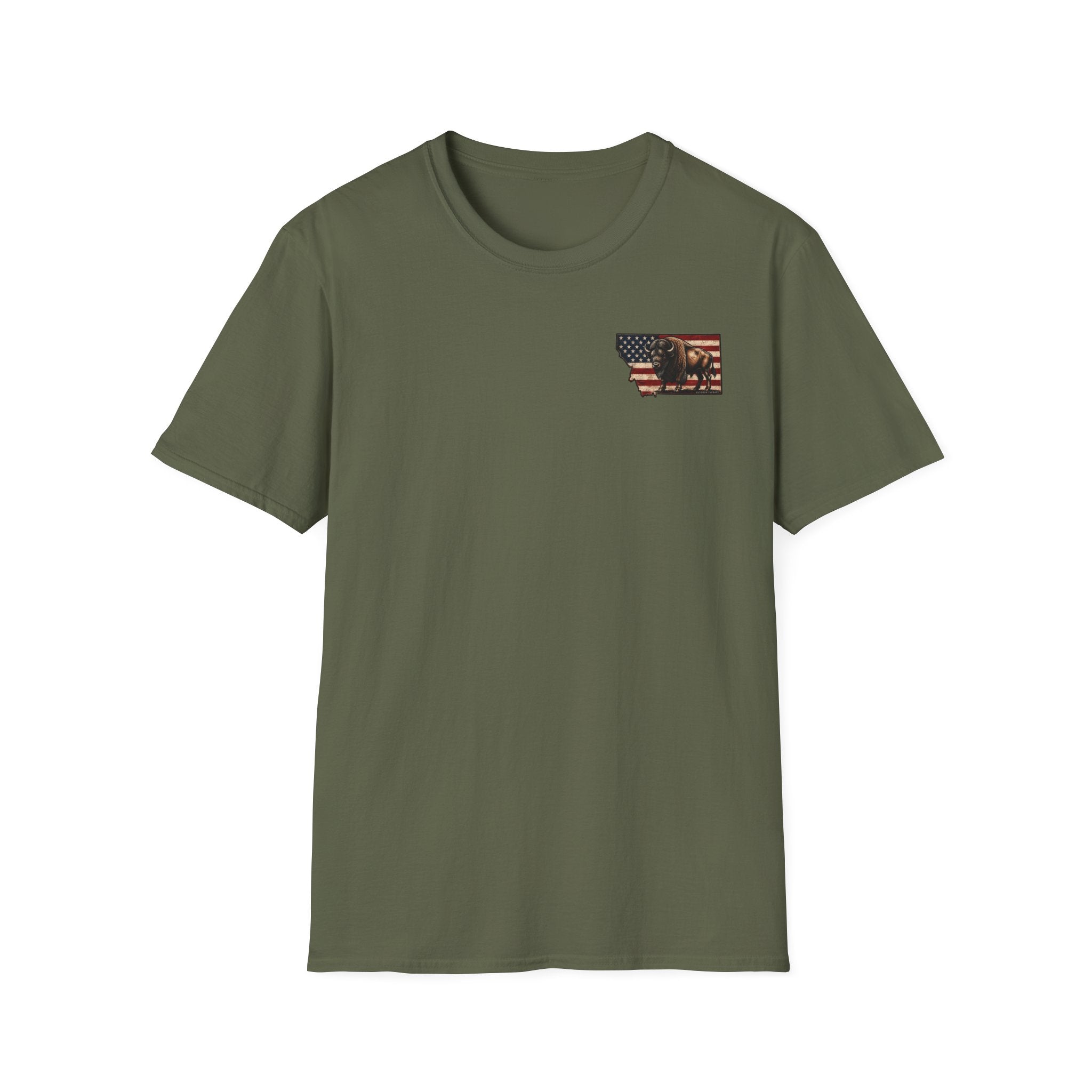 American Flag & Bison T-Shirt