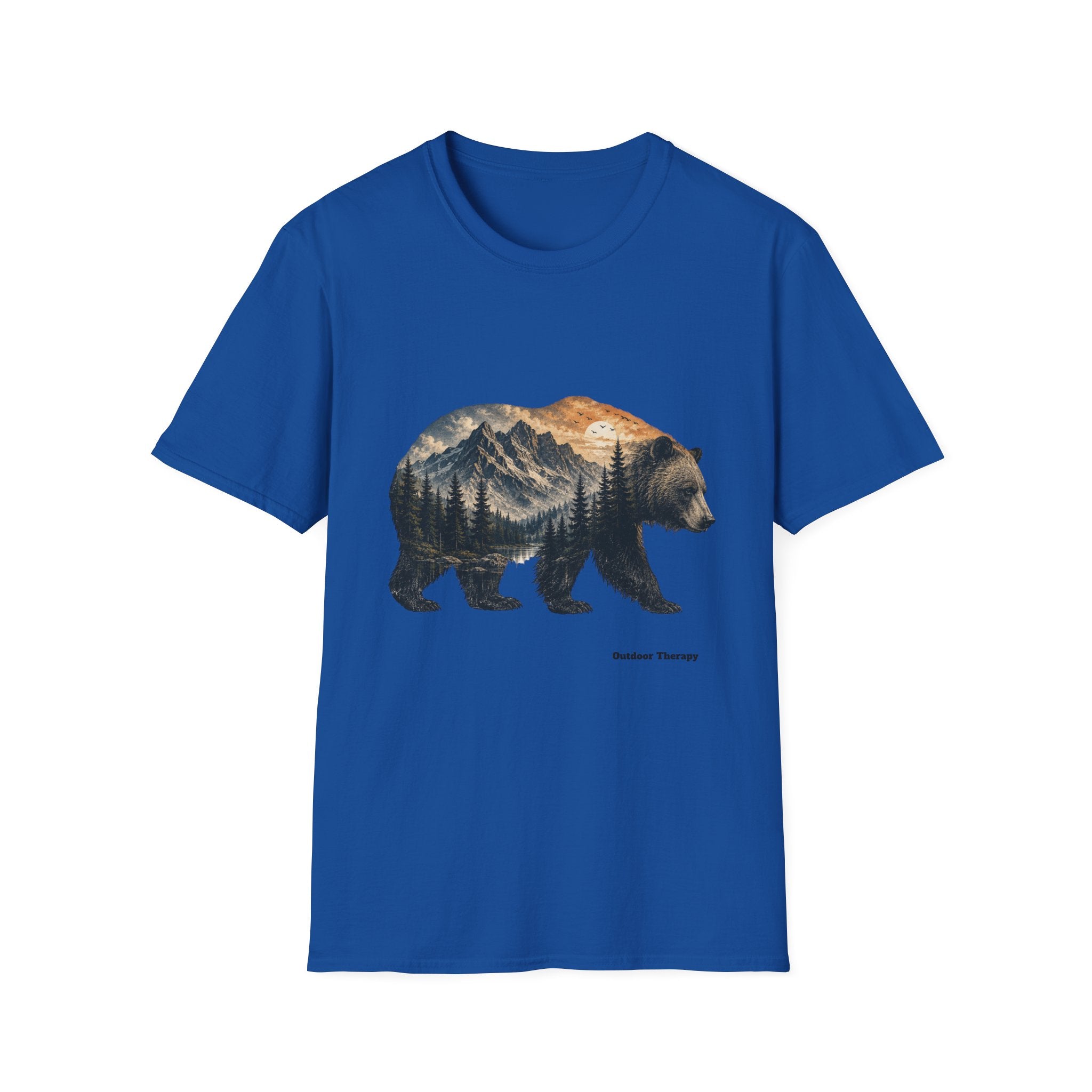 Bear Mountain Tee — Scenic Forest Bear Graphic T-Shirt