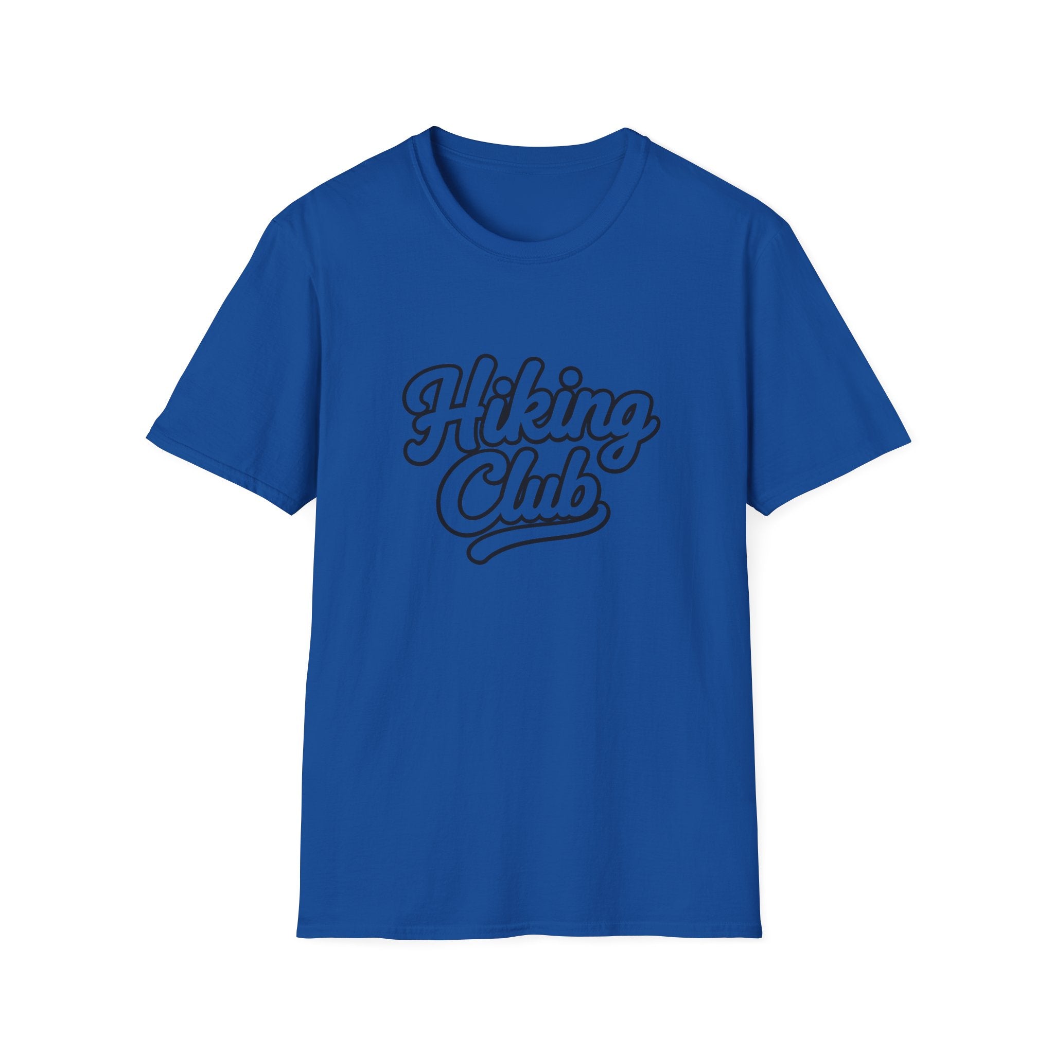 Hiking Club T-Shirt — Vintage Script Outdoors Tee for Hikers