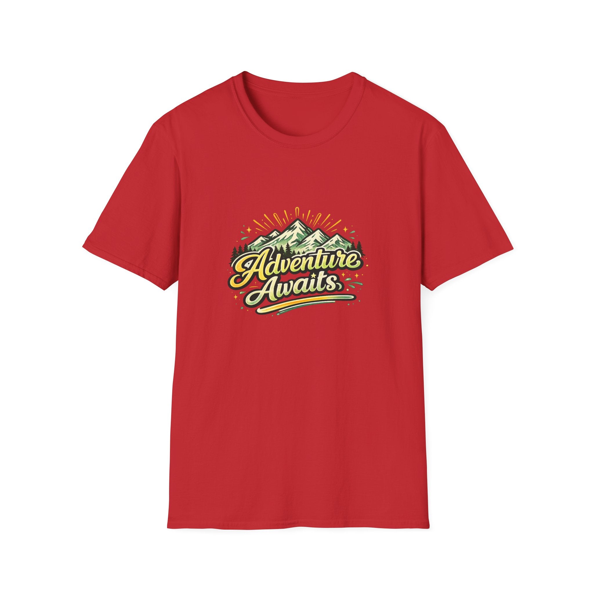 Adventure Awaits T-Shirt — Mountain Graphic Tee for Hikers & Campers