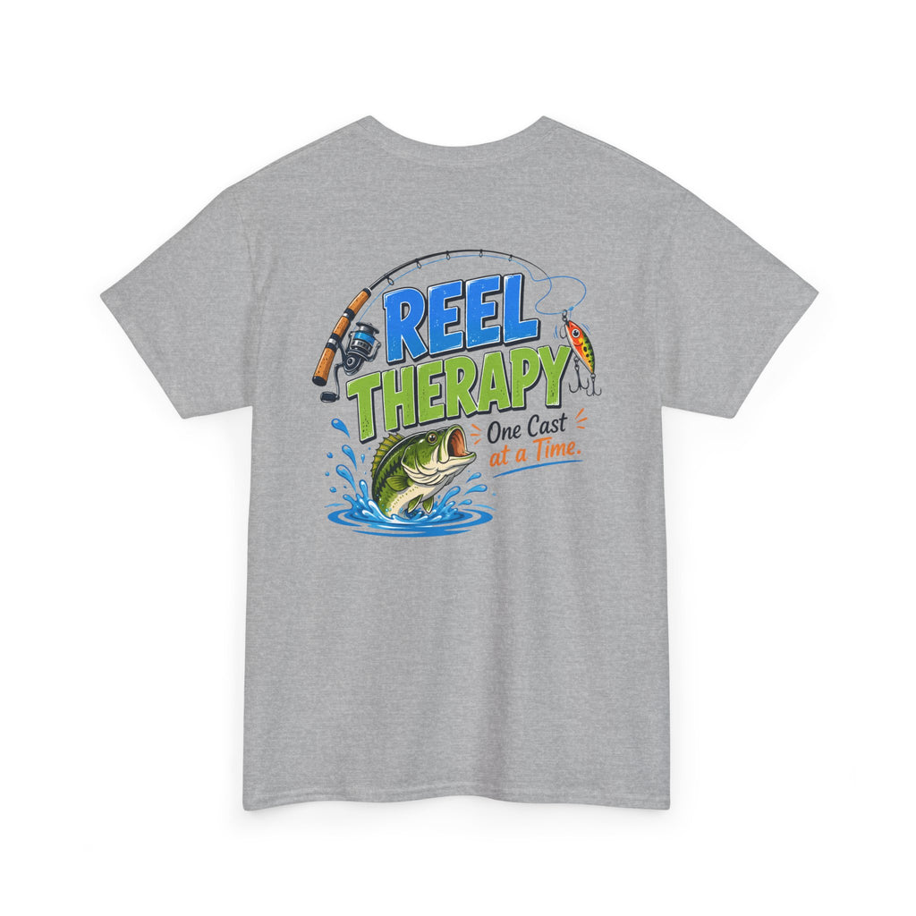 "Reel Therapy: One Cast at a Time" Fishing Tee