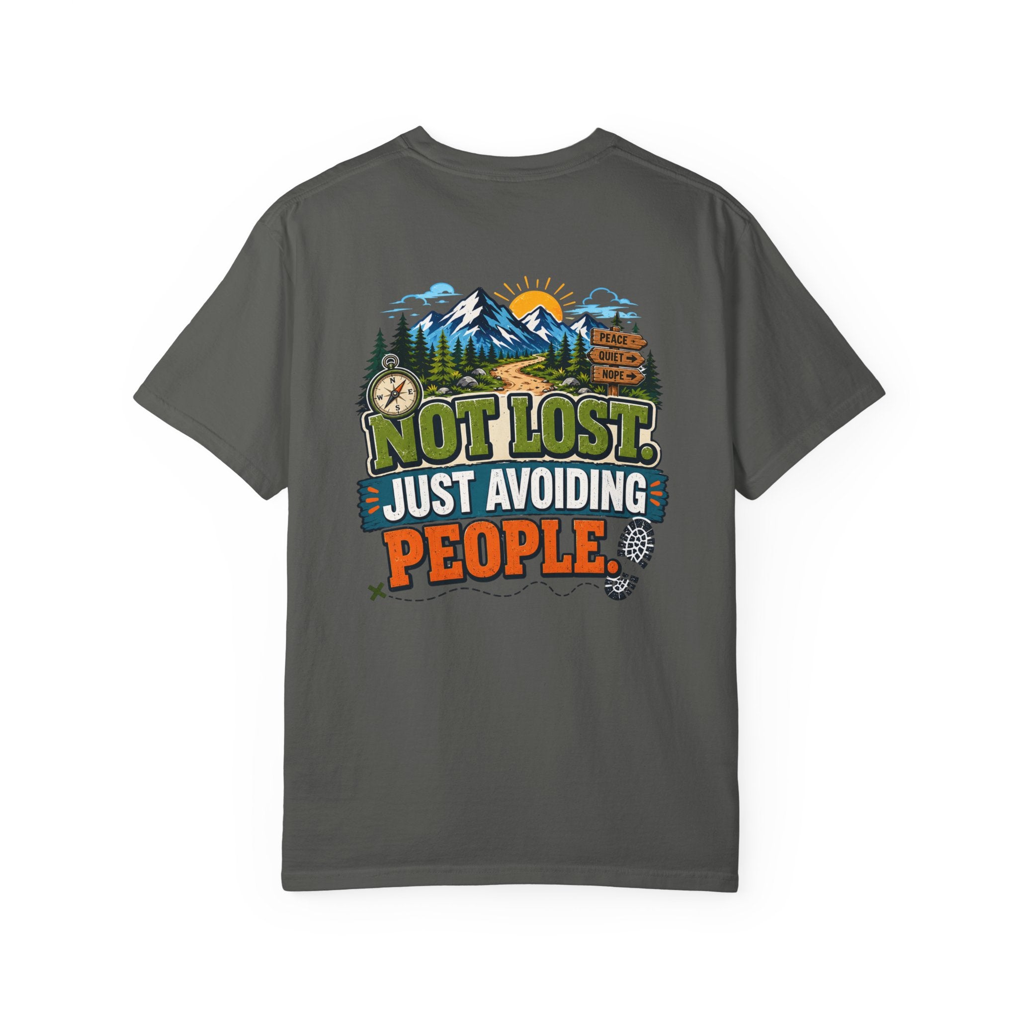 Not Lost Just Avoiding People T-Shirt — Outdoor Hiking Graphic Tee