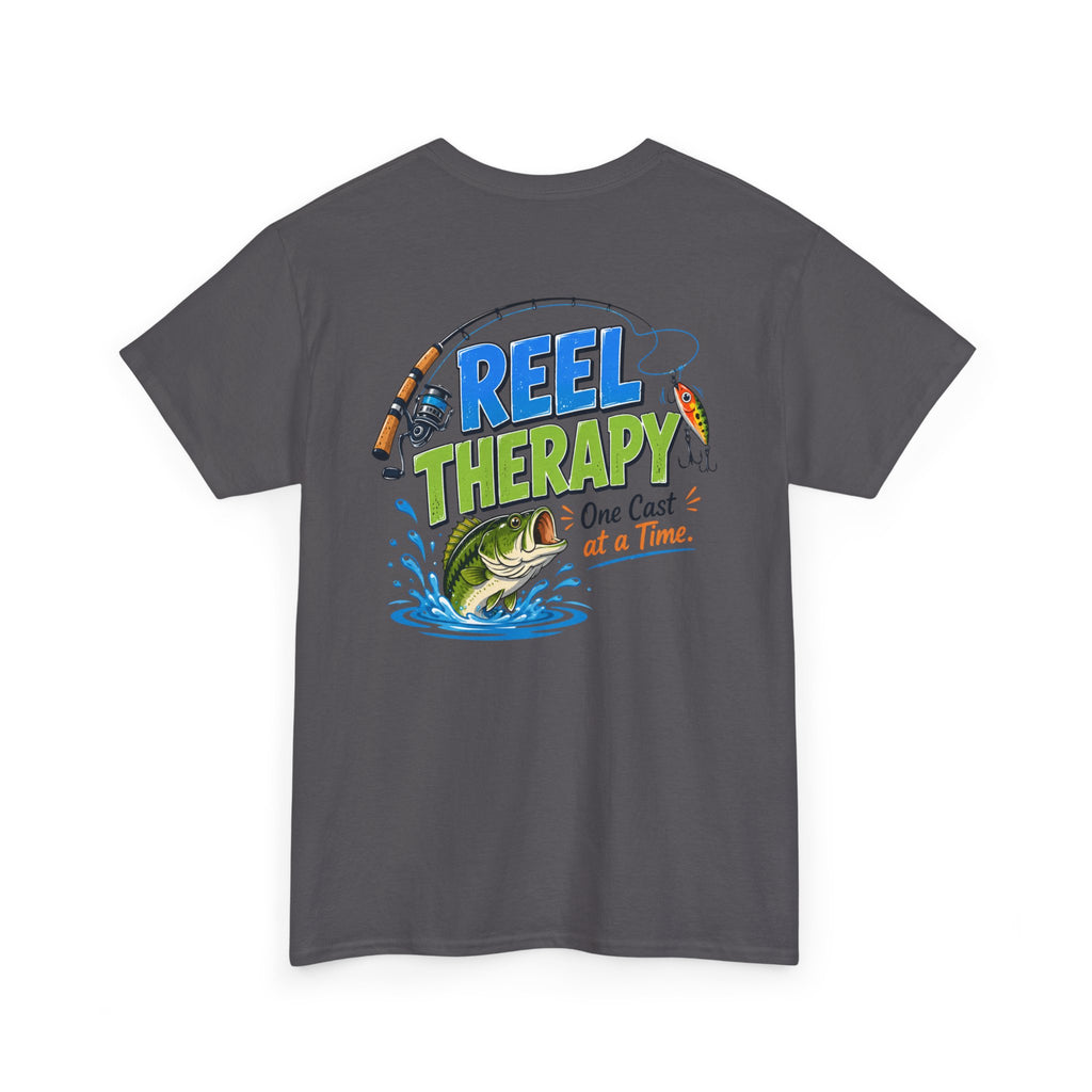 "Reel Therapy: One Cast at a Time" Fishing Tee