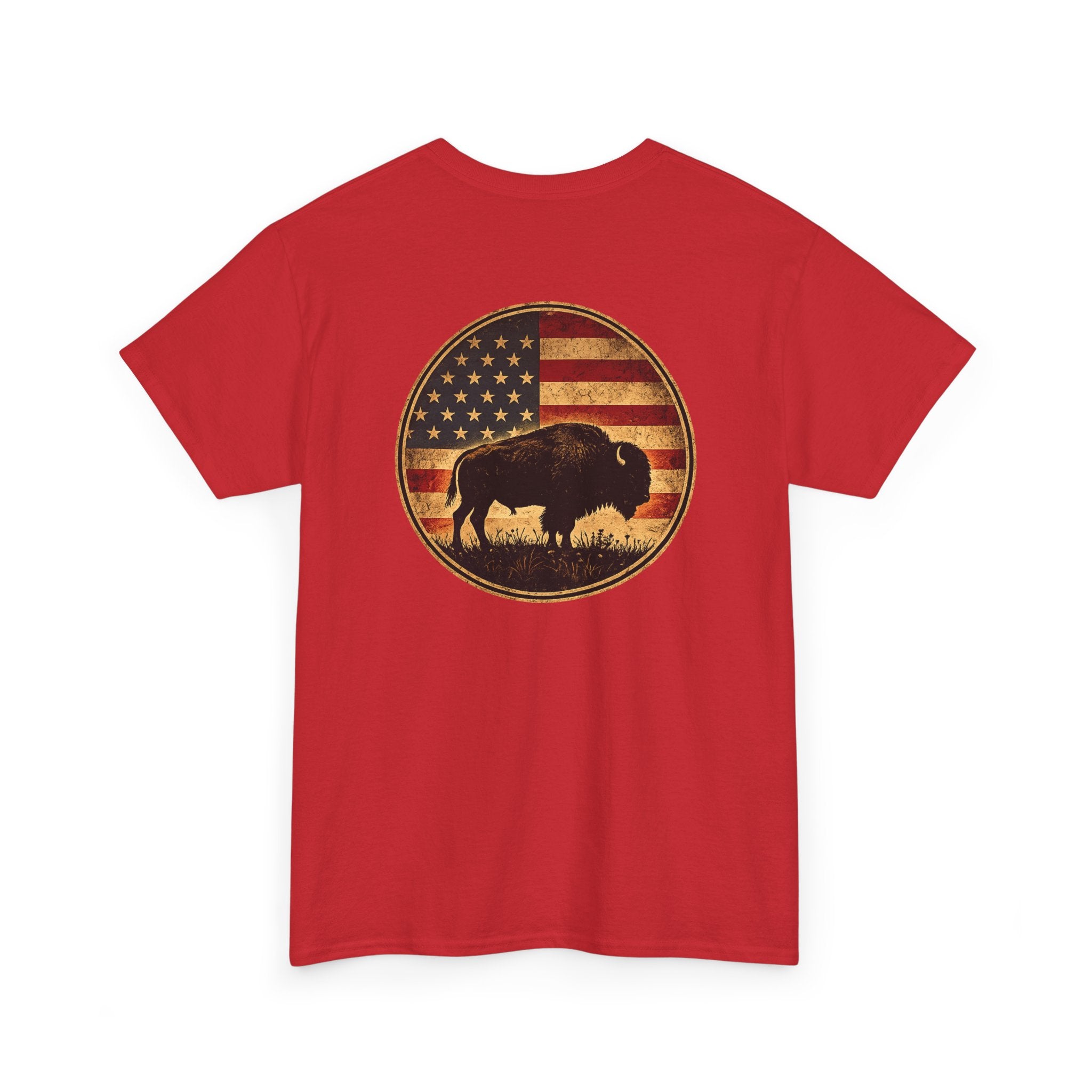 Buffalo American Flag T‑Shirt