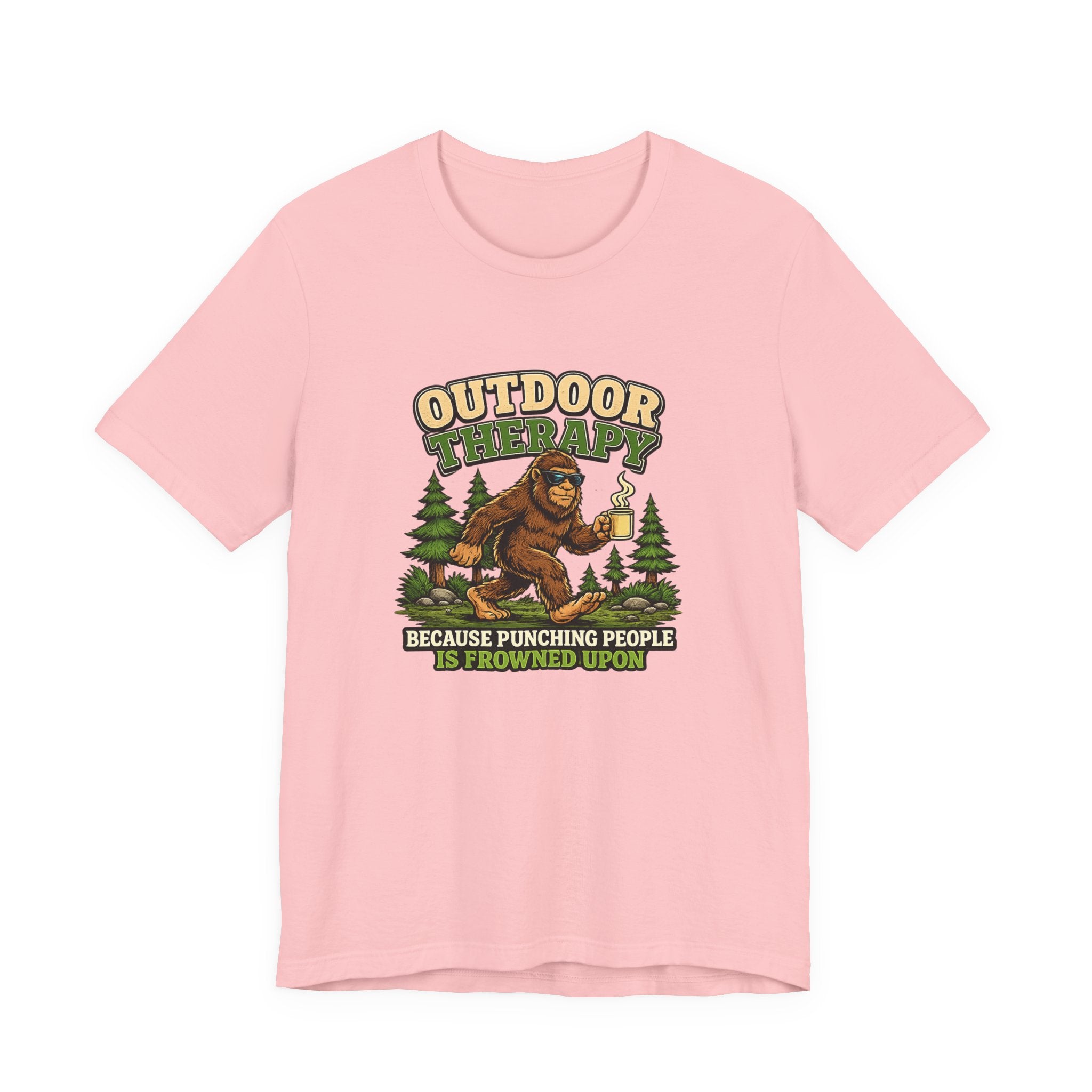 Outdoor Therapy T‑Shirt – Because Punching People Is frowned Upon Tee