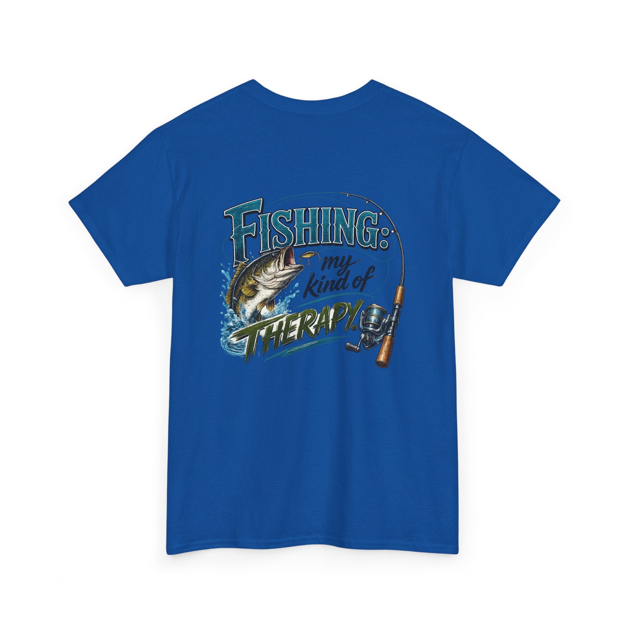 Fishing Is My Kind of Therapy T-Shirt — Fishing Tee with Bass Graphic