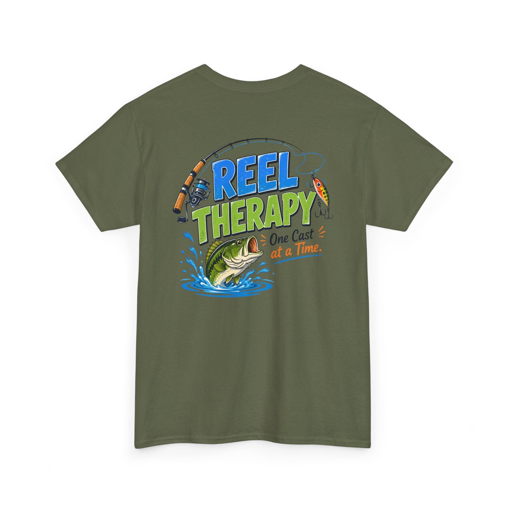 "Reel Therapy: One Cast at a Time" Fishing Tee