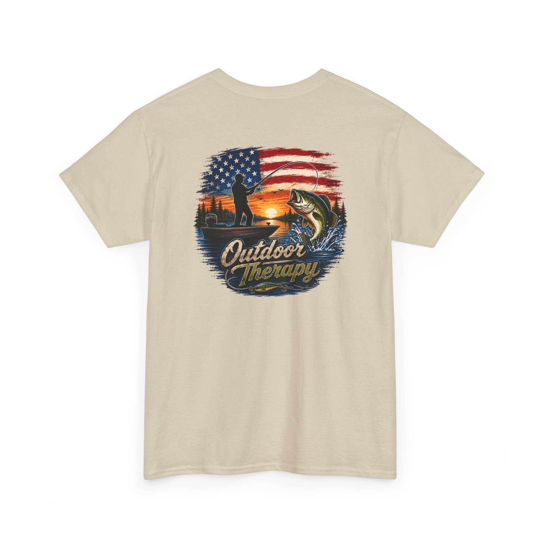 American Flag Fishing Tee
