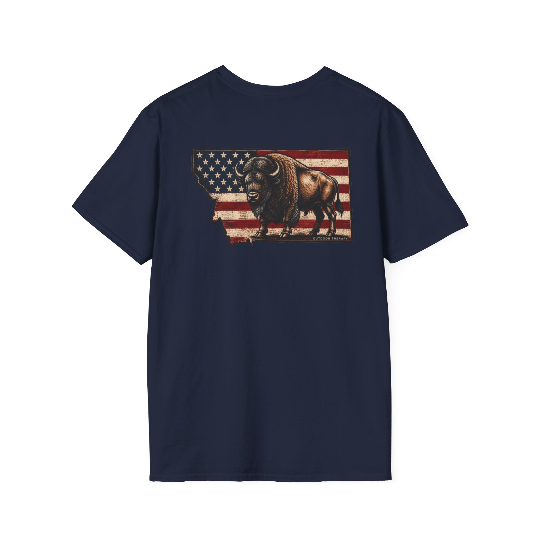 American Flag & Bison T-Shirt