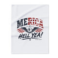 Arctic Fleece Blanket — "Merica Hell Yea" Patriotic Eagle Throw