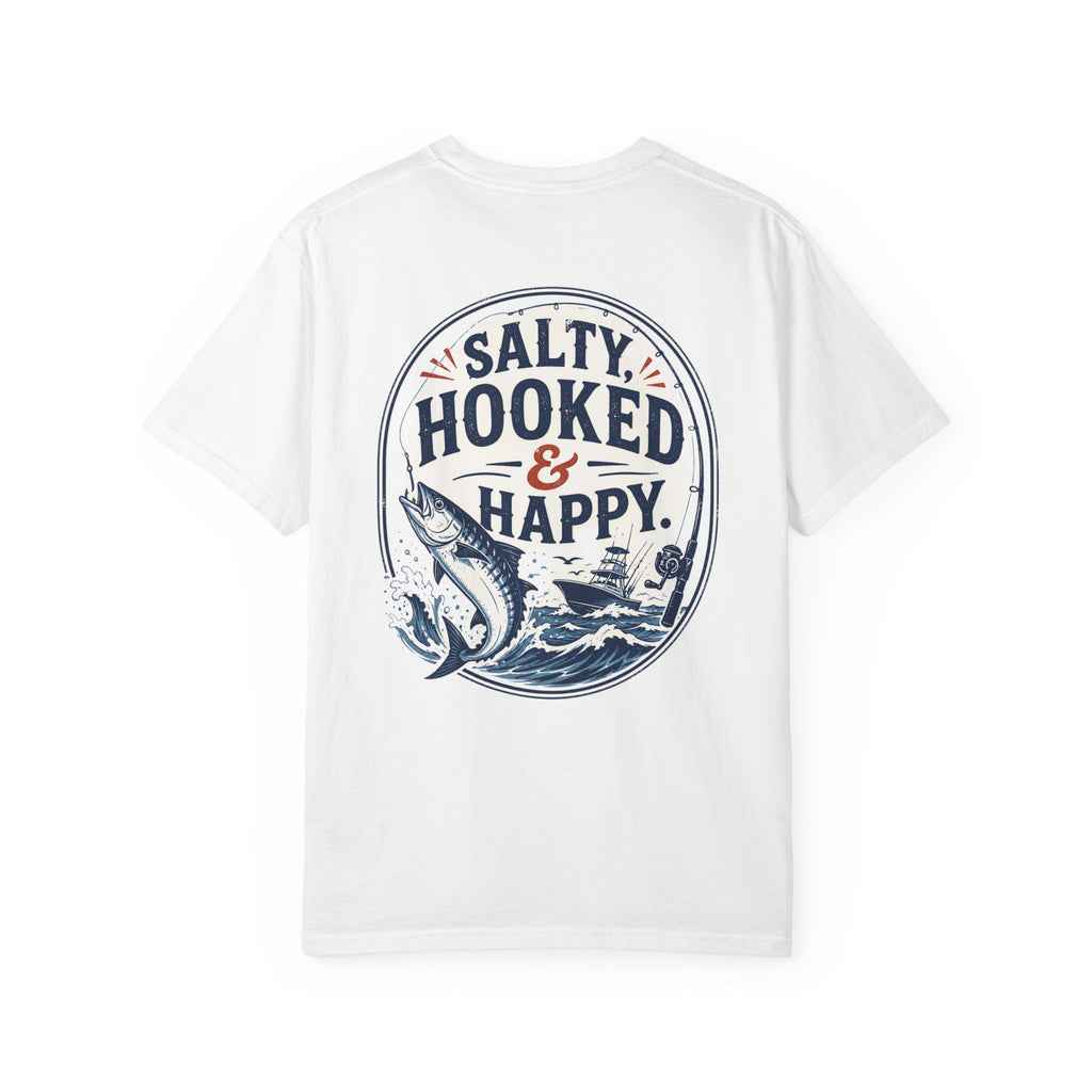 Salty, Hooked & Happy Fishing T-Shirt