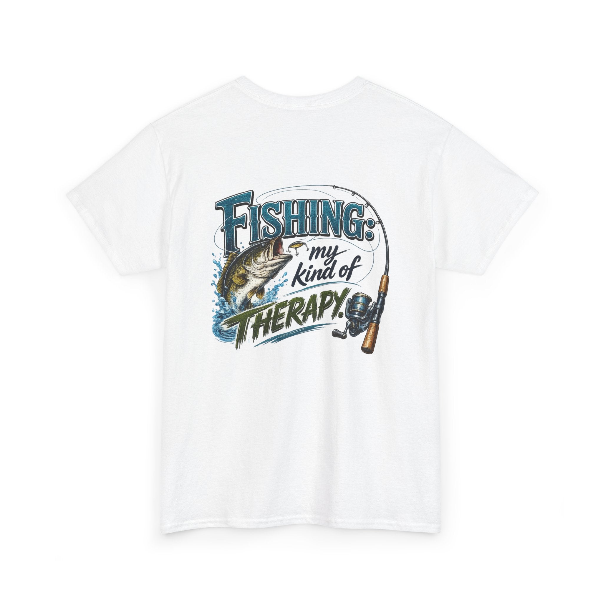 Fishing Is My Kind of Therapy T-Shirt — Fishing Tee with Bass Graphic