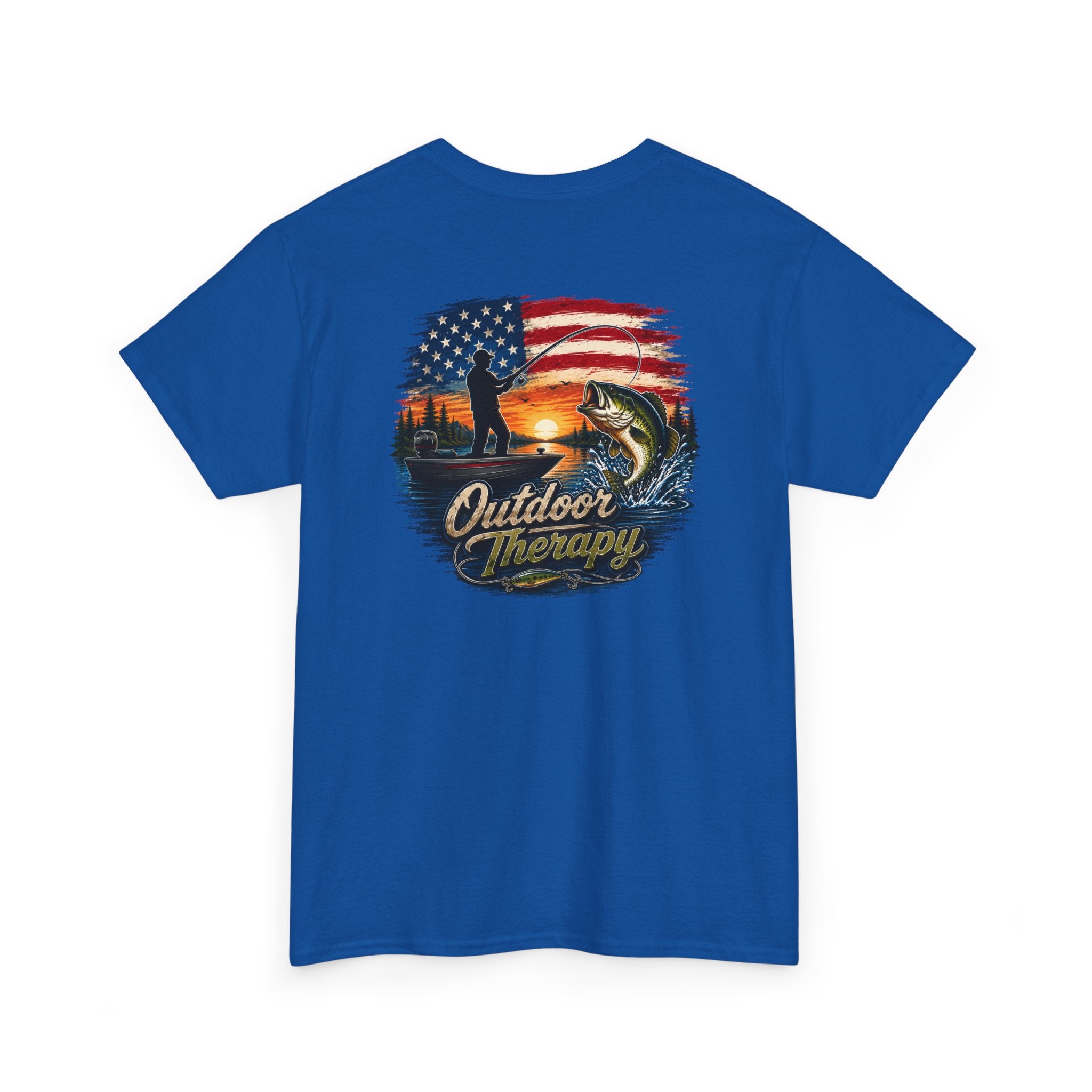American Flag Fishing Tee