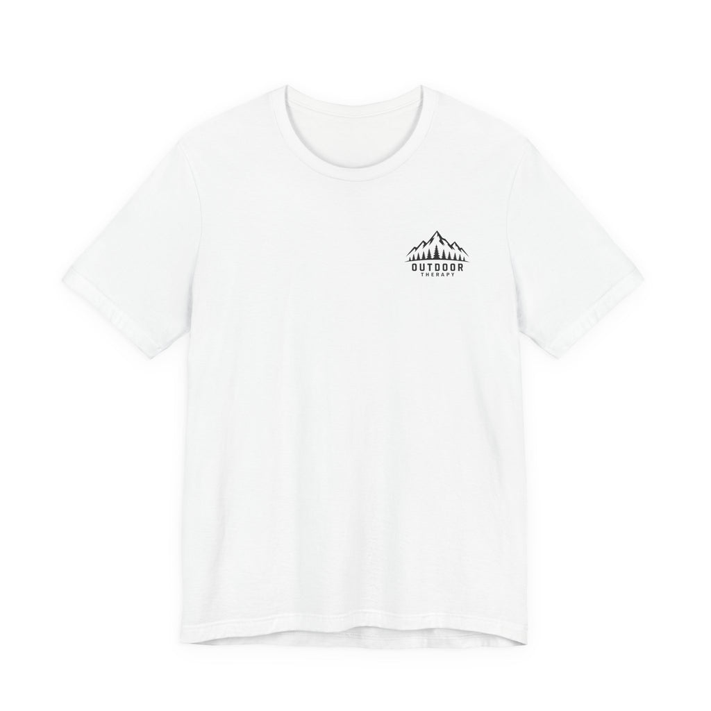 Outdoor Therapy Camping T‑Shirt — Mountain Campfire Graphic Tee