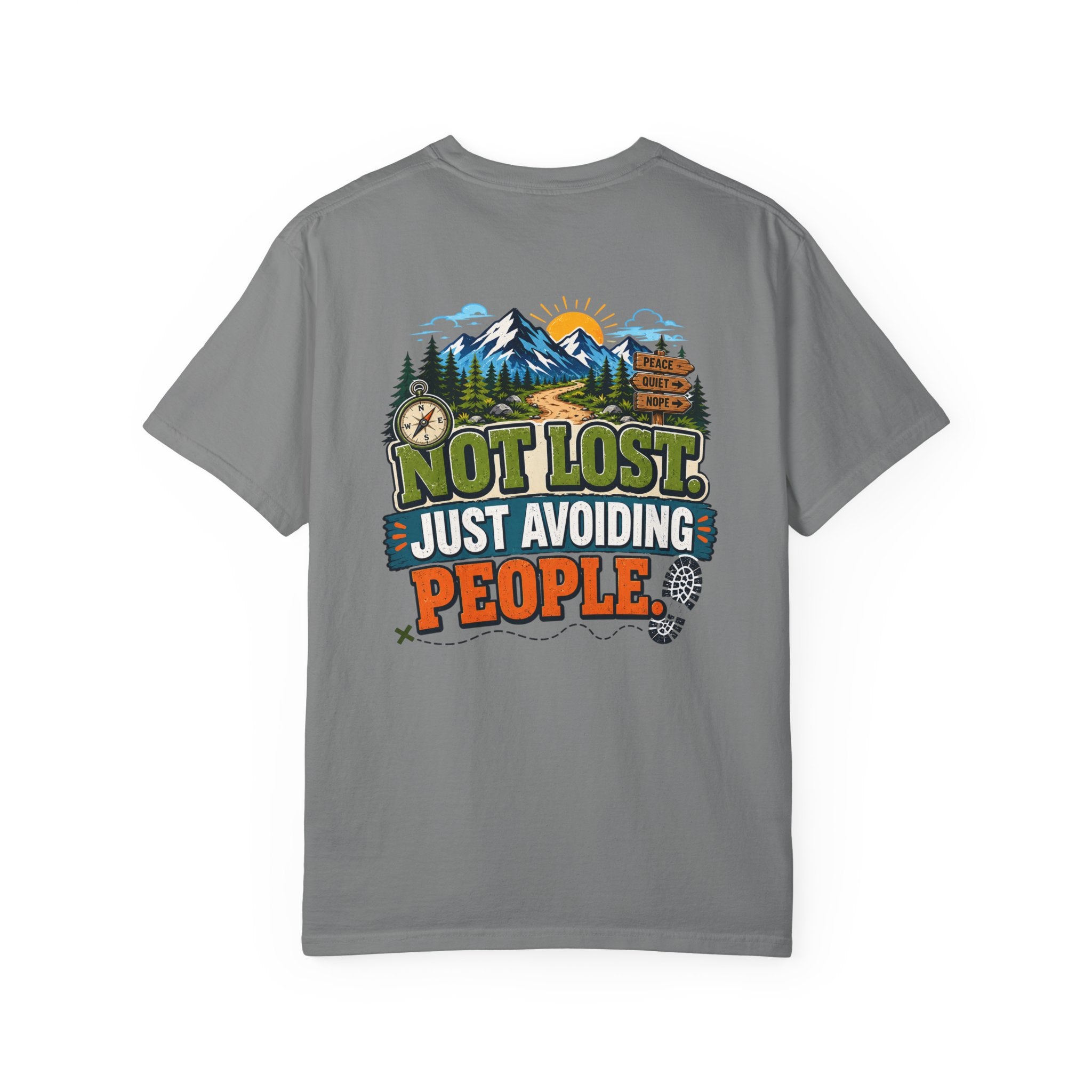 Not Lost Just Avoiding People T-Shirt — Outdoor Hiking Graphic Tee