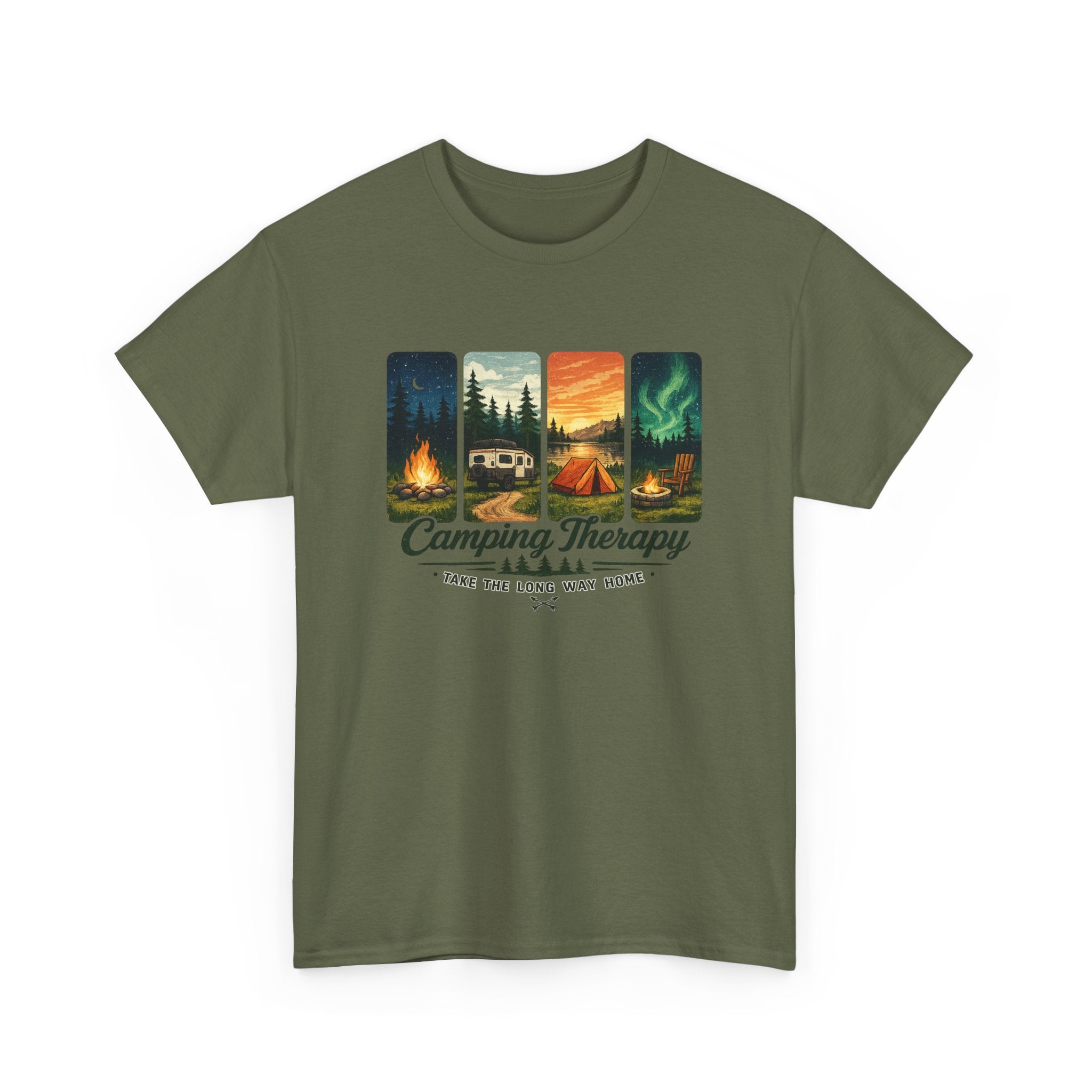 Camping Take the Long Way Home Tee