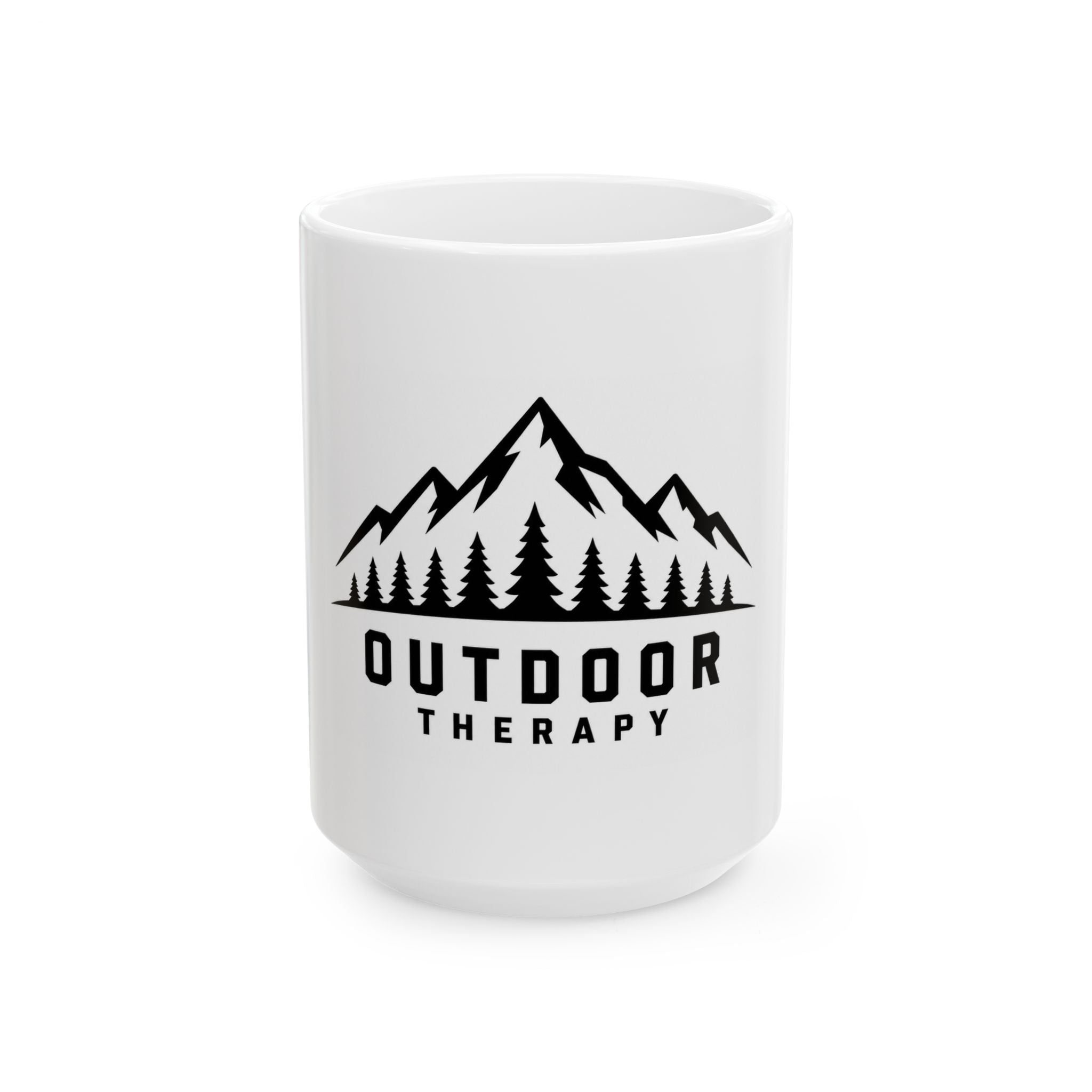Outdoor Therapy Mug – Mountain & Pine Coffee Cup (11oz/15oz)