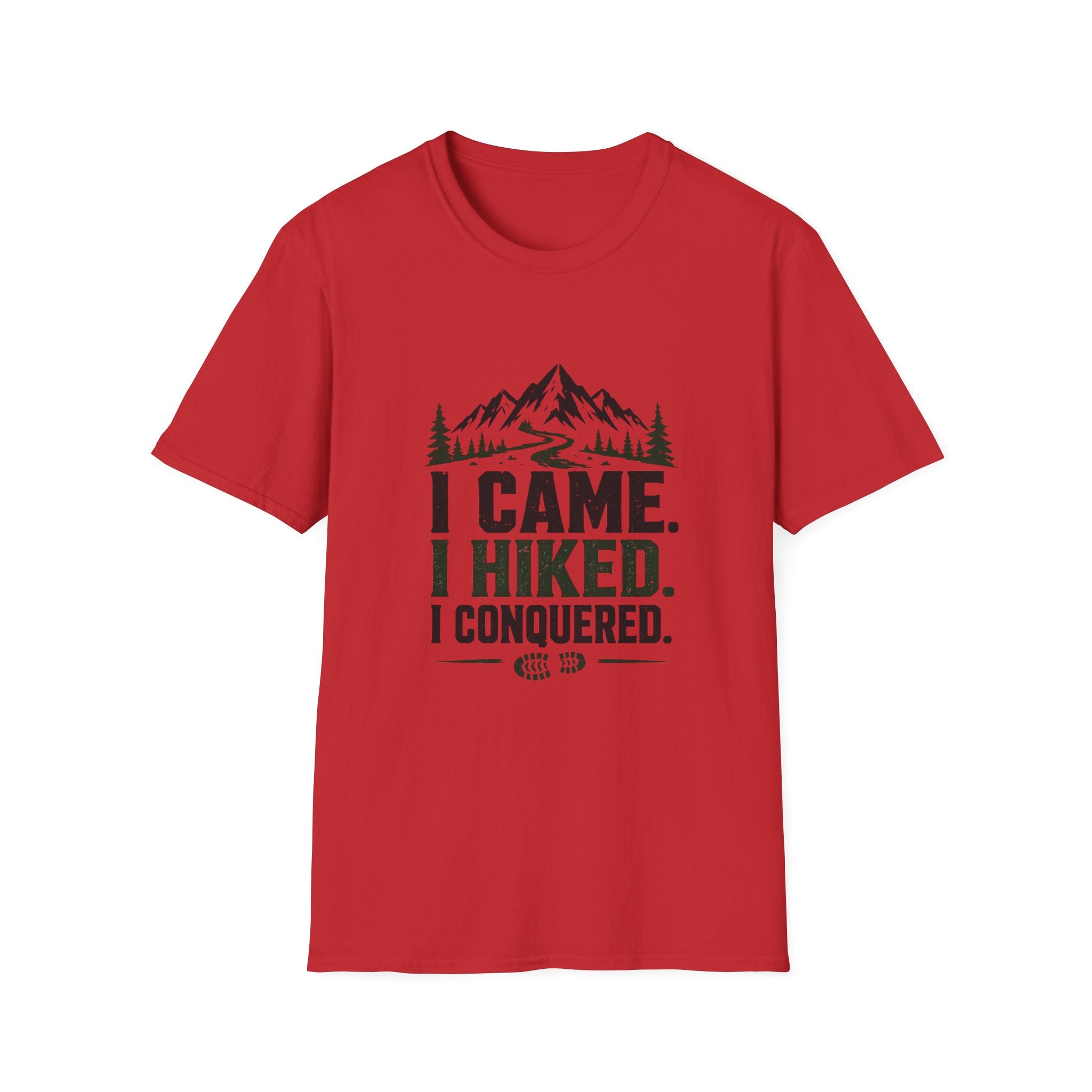Hiking T-Shirt — I Came. I Hiked. I Conquered. Mountain Trail Tee