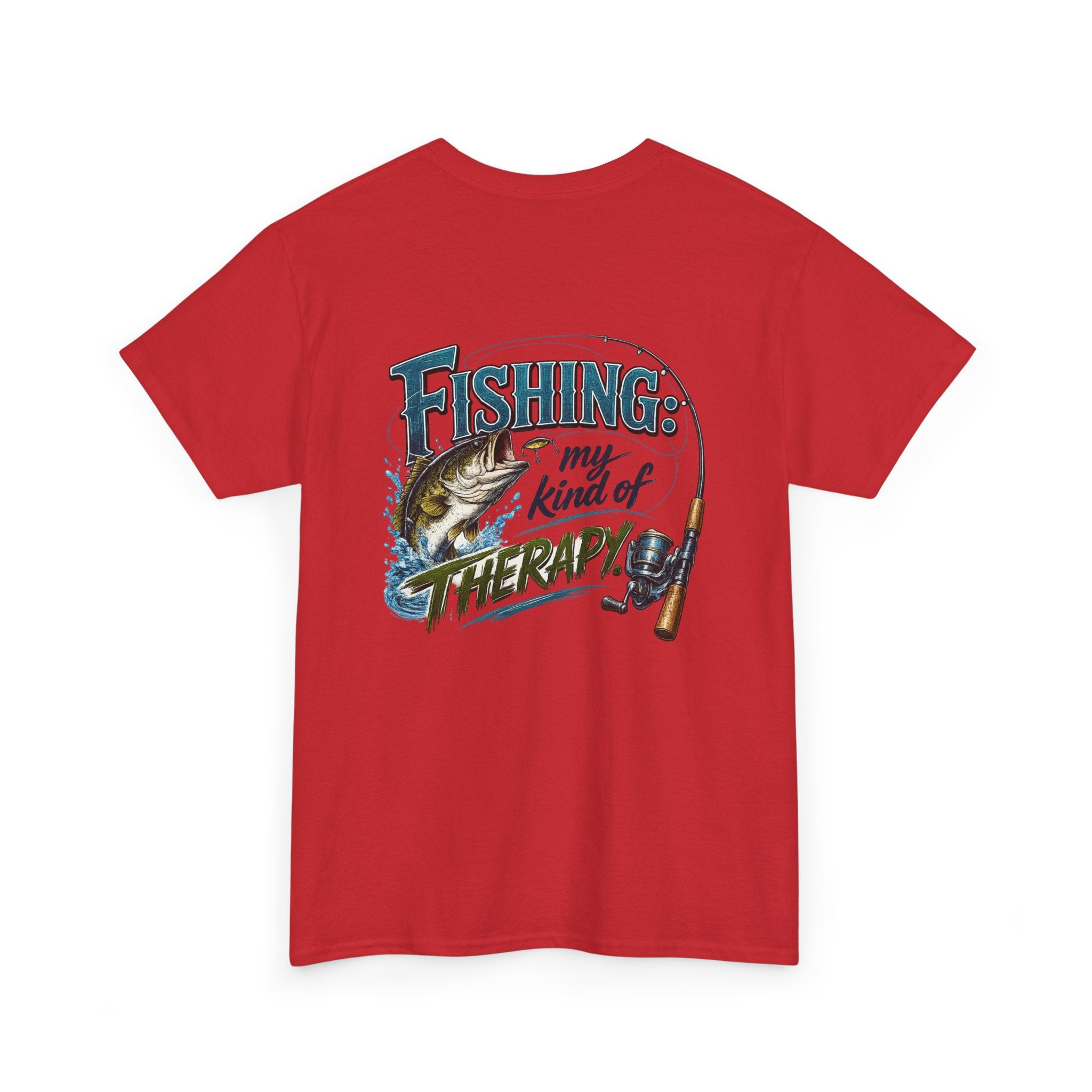 Fishing Is My Kind of Therapy T-Shirt — Fishing Tee with Bass Graphic