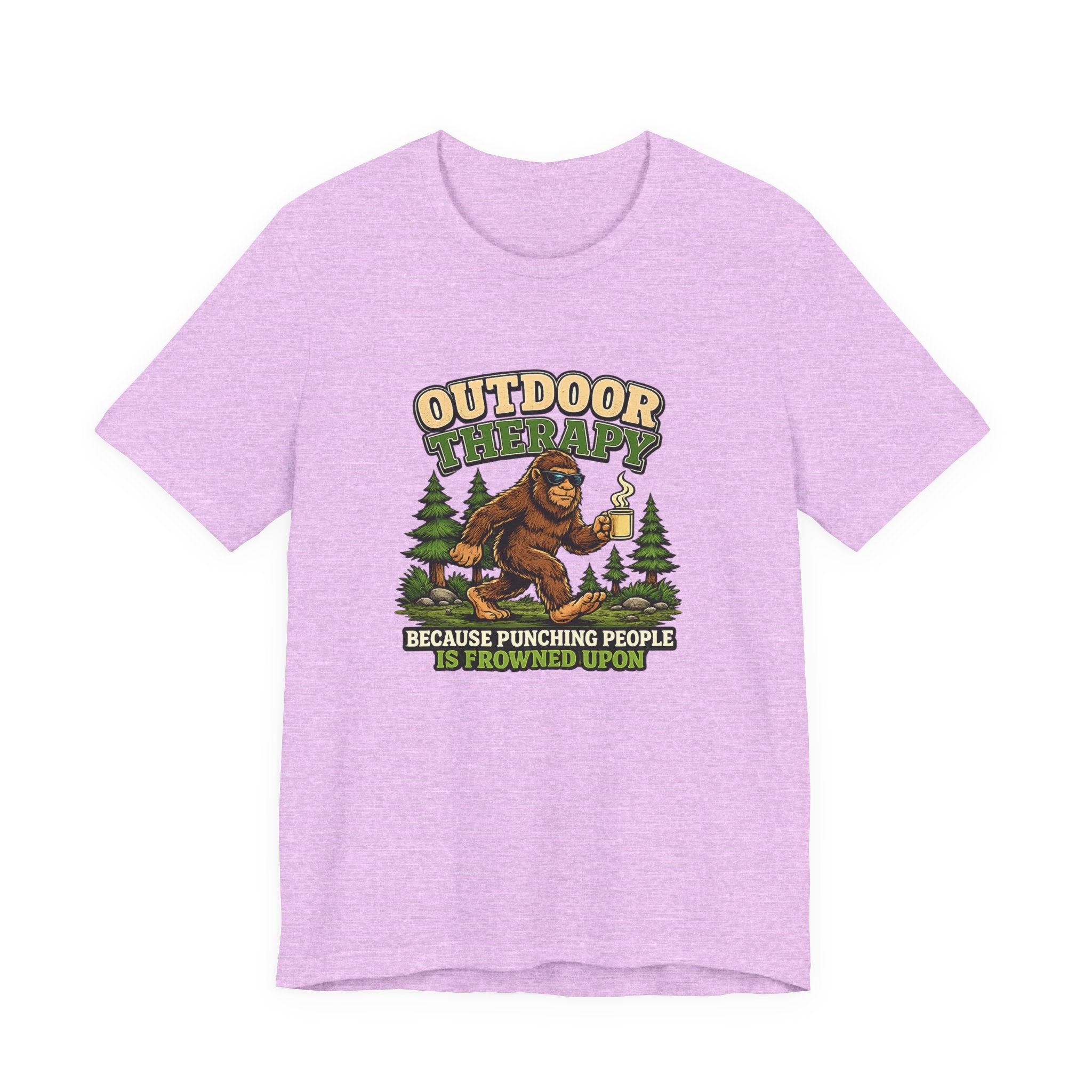Outdoor Therapy T‑Shirt – Because Punching People Is frowned Upon Tee