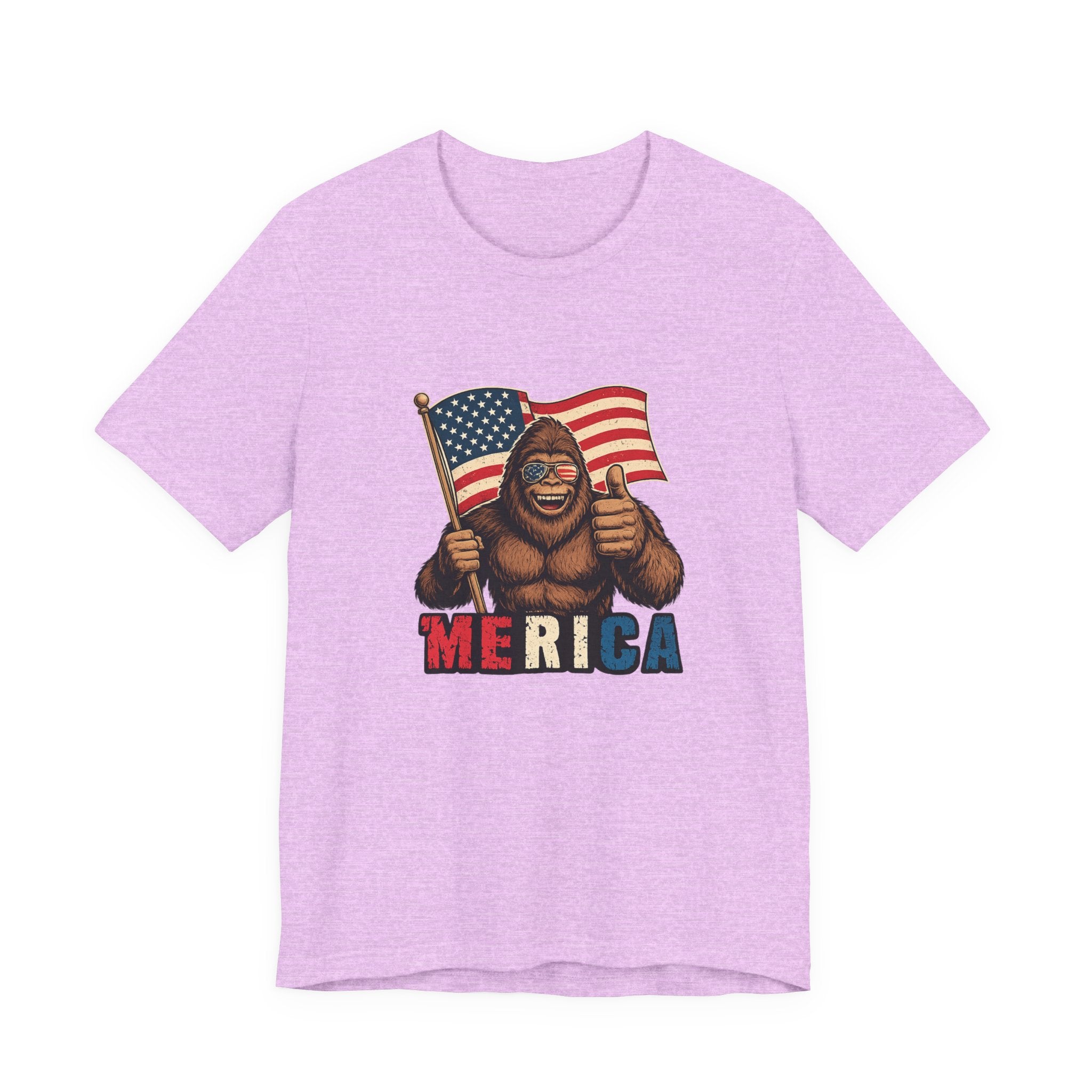 Merica Bigfoot Flag T-Shirt — Patriotic 4th of July Tee